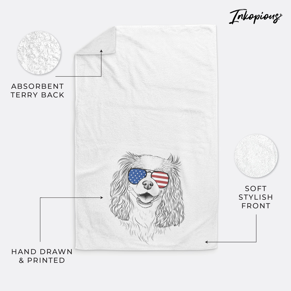 Halley Comet the Cavalier King Charles Spaniel Premium Hand Towel