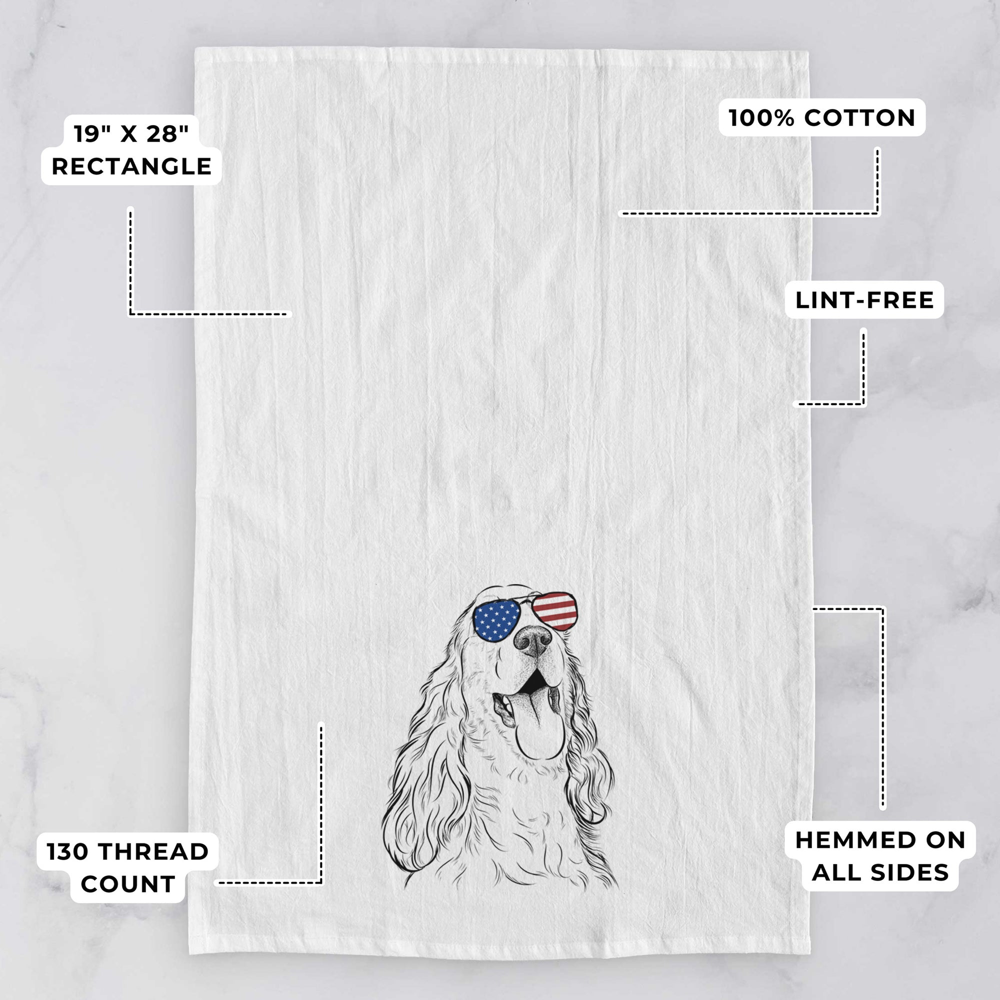 Happy Henry the English Cocker Spaniel Tea Towel