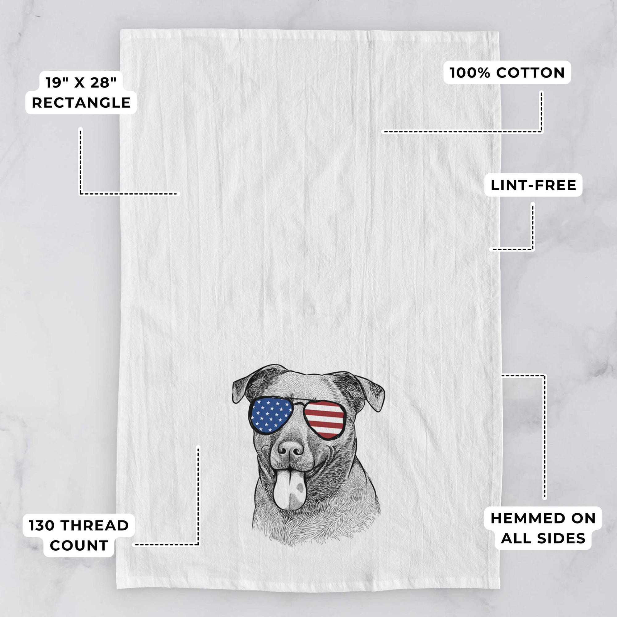 Harbor the Mixed Breed Tea Towel