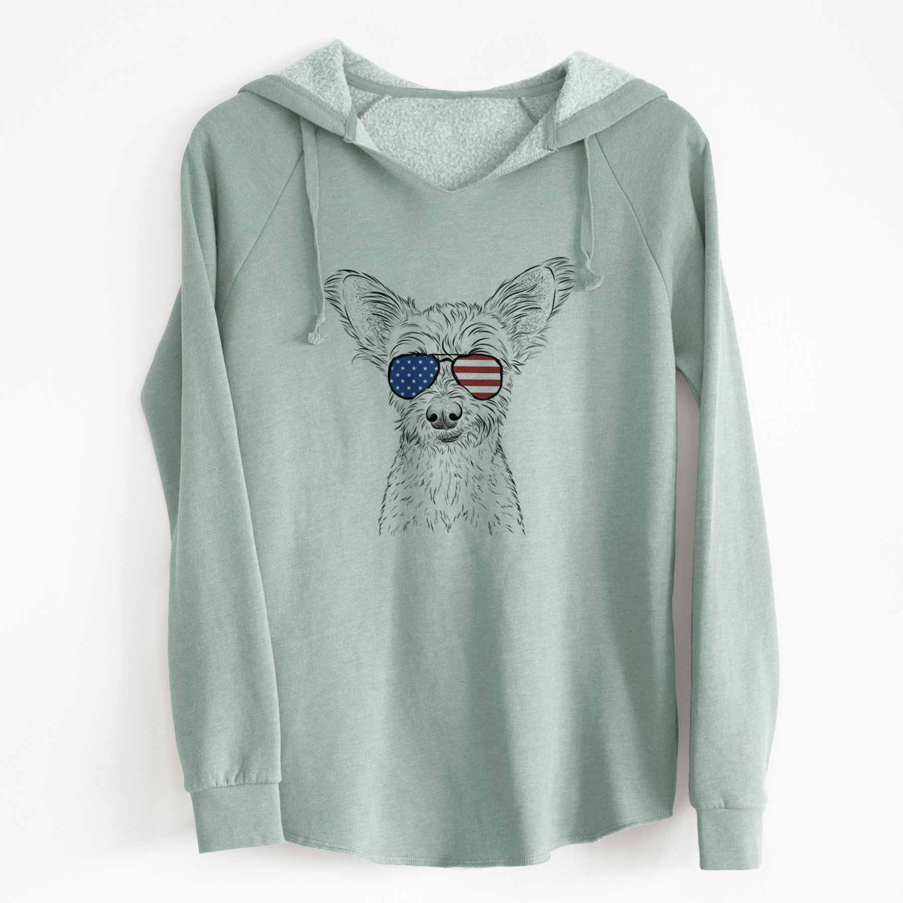 USA Heidi the Schnauzer Mix - Cali Wave Hooded Sweatshirt