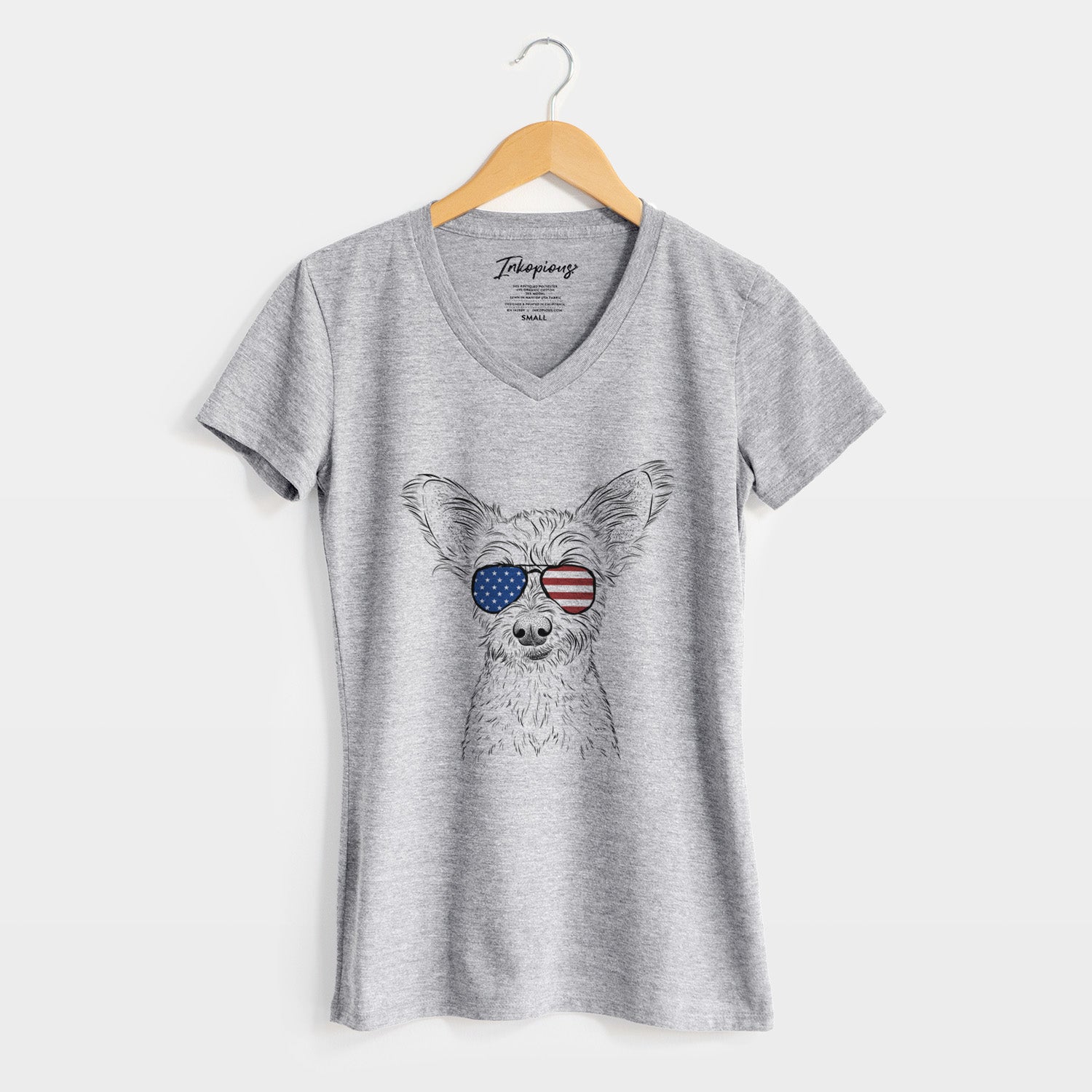 USA Heidi the Schnauzer Mix - Women's Perfect V-neck Shirt