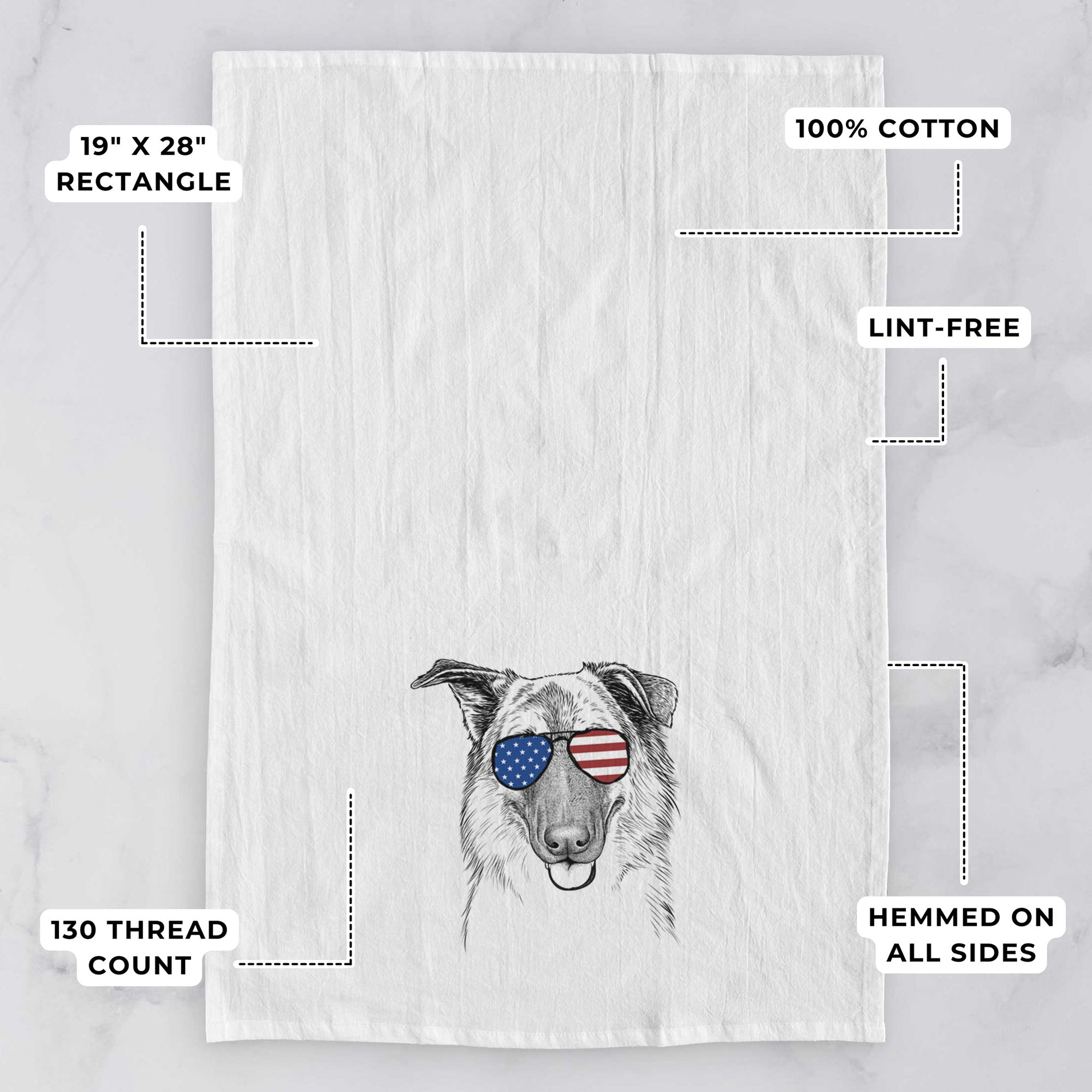 Henry the German Shepherd Tea Towel