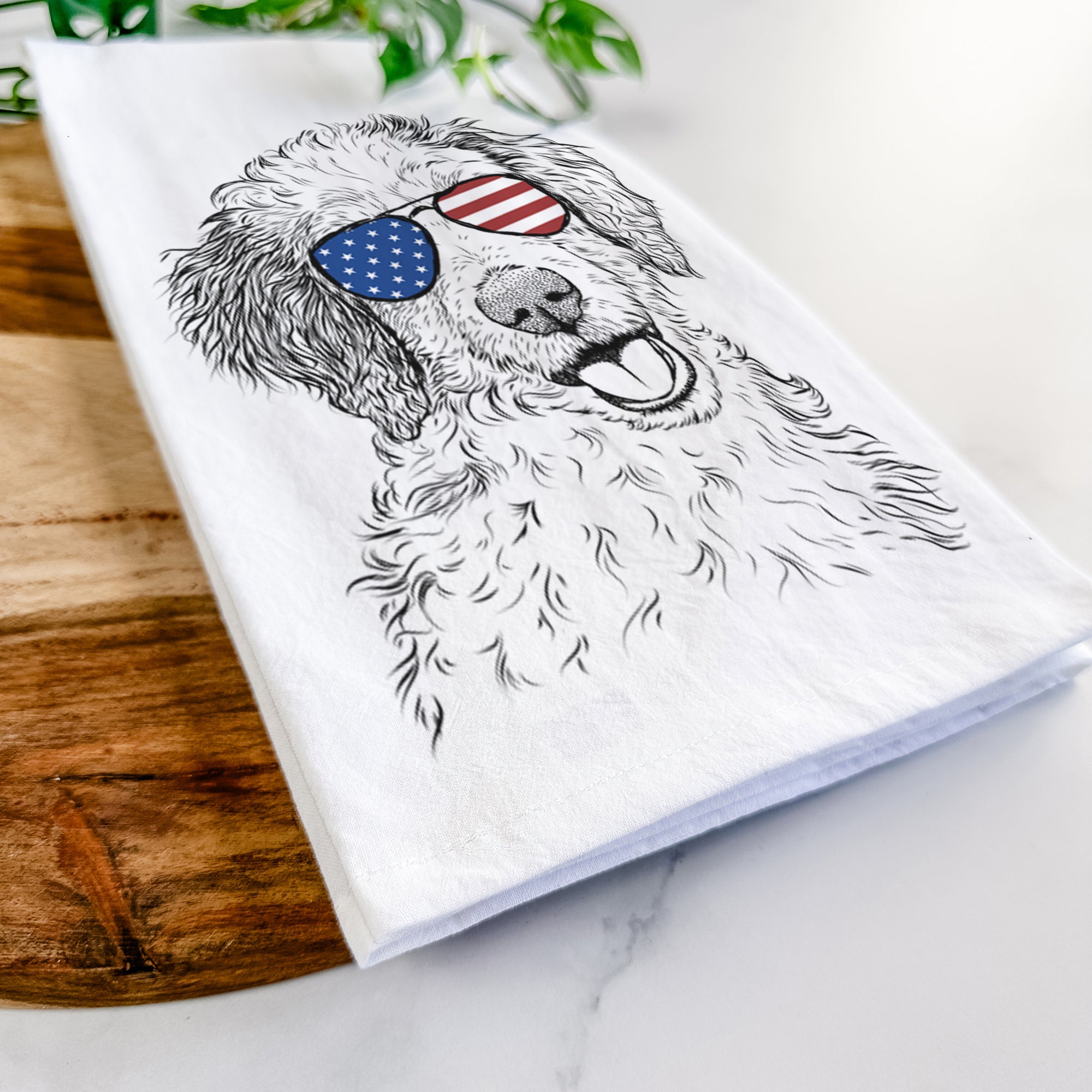 Hoge the Aussiedoodle Tea Towel