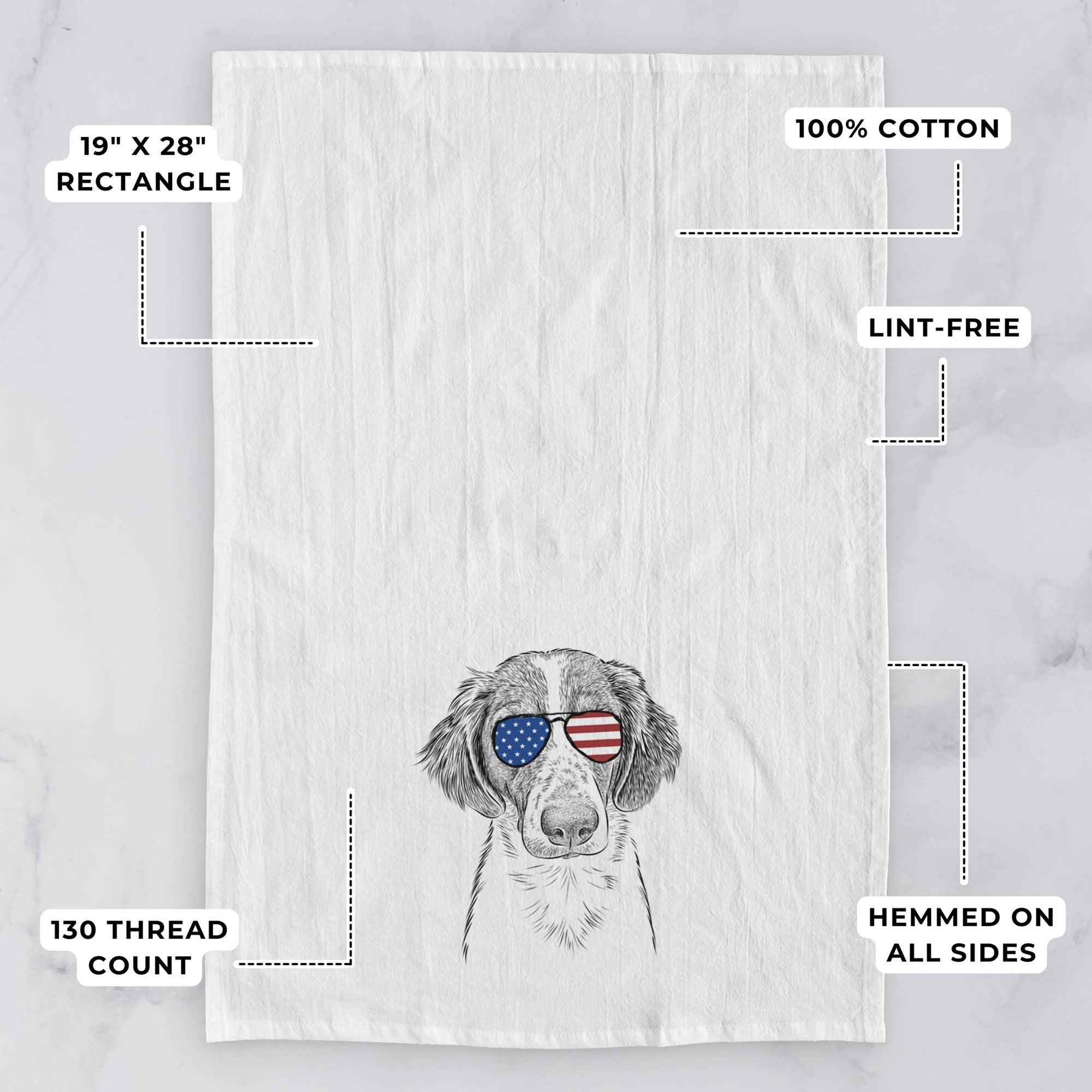 Holly the Brittany Spaniel Tea Towel