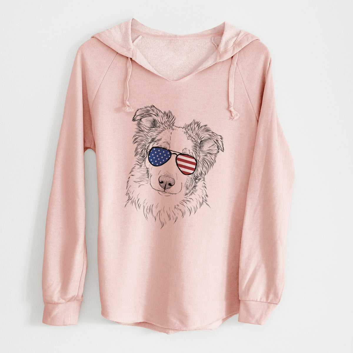 USA HoneyBee the Miniature Australian Shepherd - Cali Wave Hooded Sweatshirt