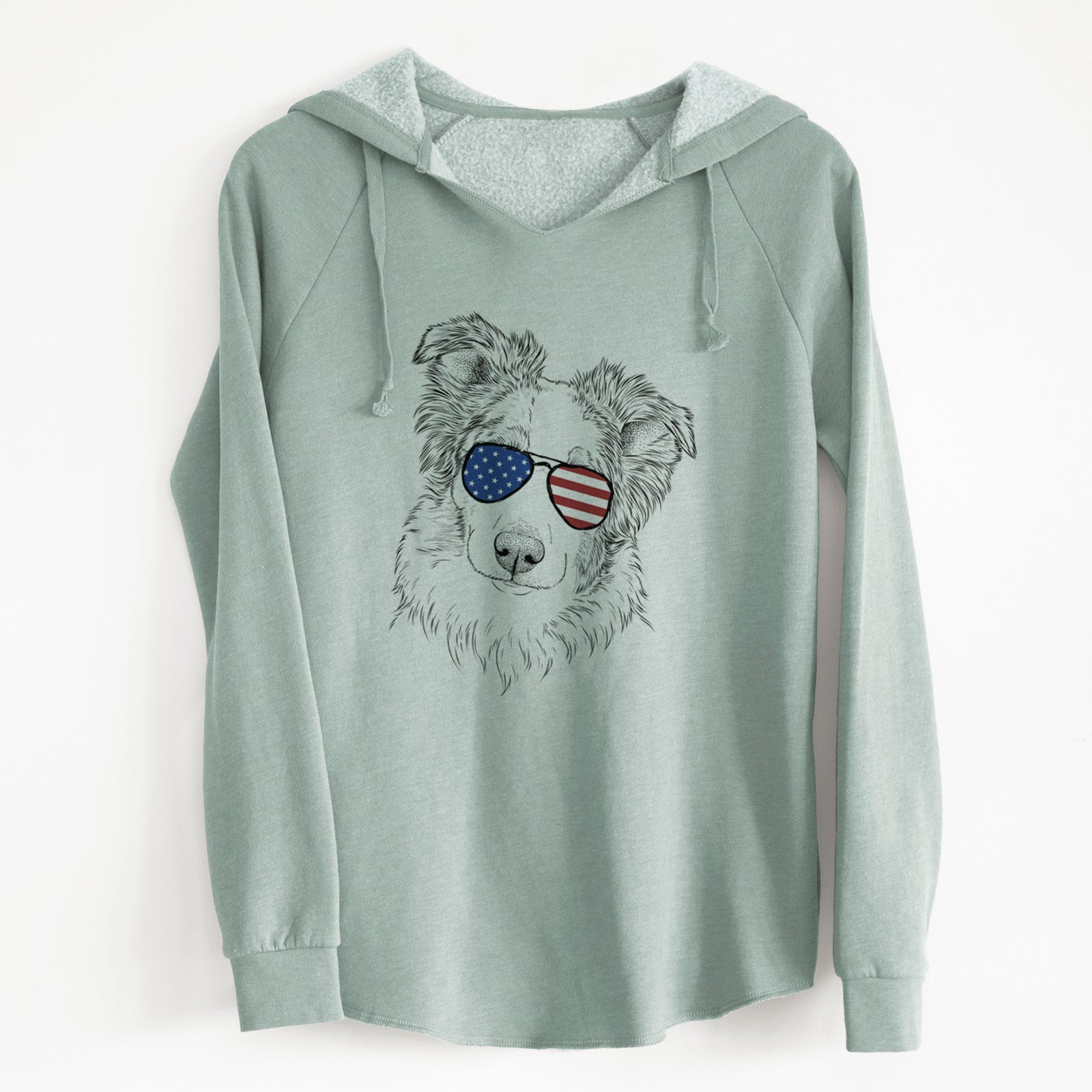 USA HoneyBee the Miniature Australian Shepherd - Cali Wave Hooded Sweatshirt
