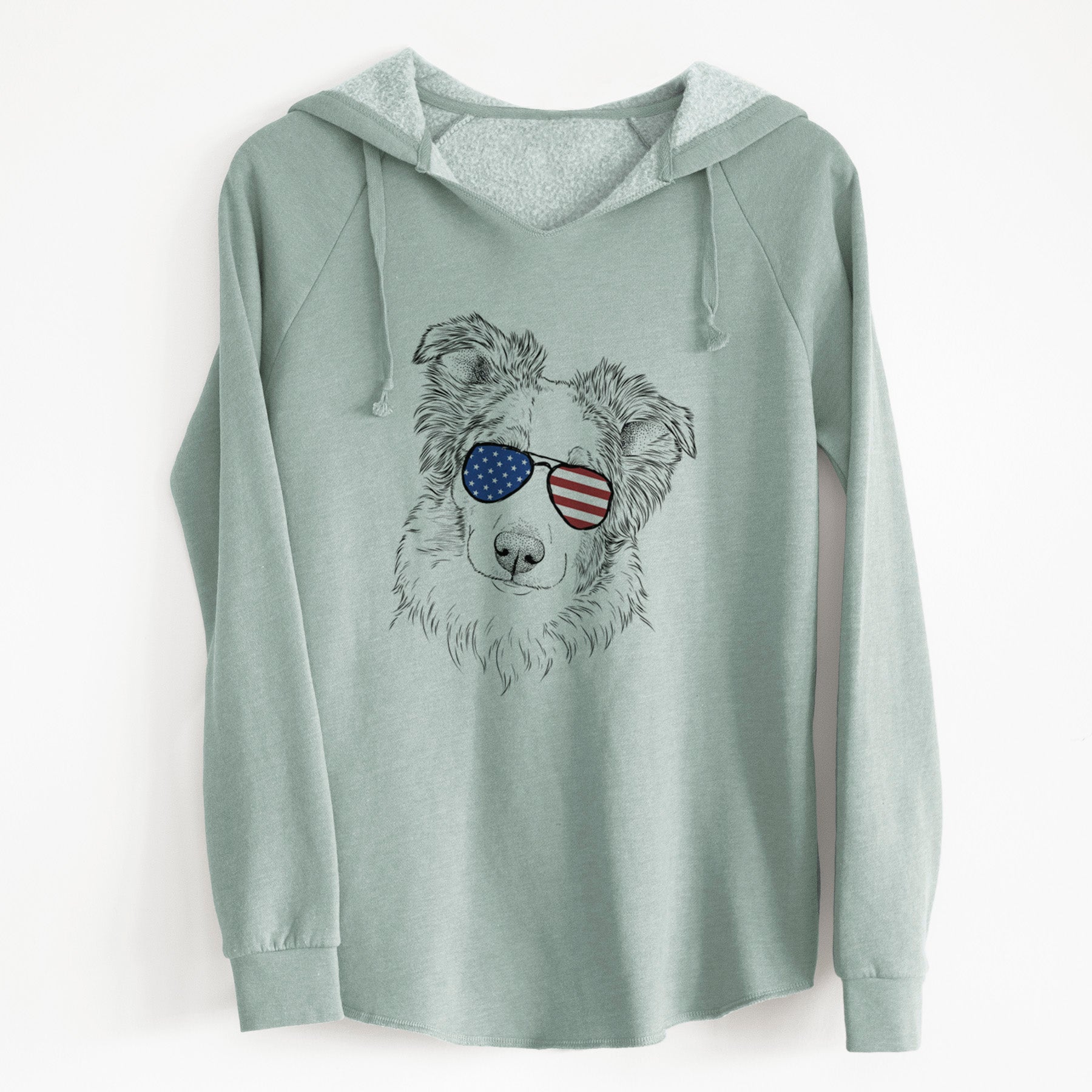 USA HoneyBee the Miniature Australian Shepherd - Cali Wave Hooded Sweatshirt