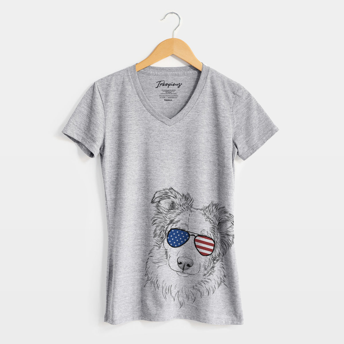 USA HoneyBee the Miniature Australian Shepherd - Women's Perfect V-neck Shirt