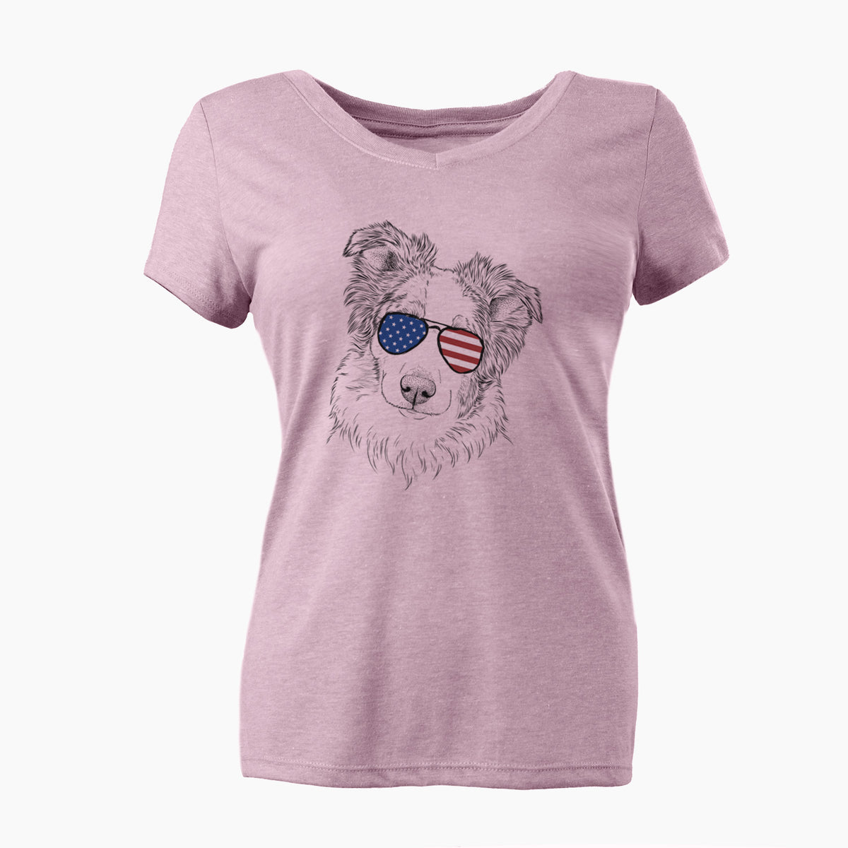 USA HoneyBee the Miniature Australian Shepherd - Women's Perfect V-neck Shirt
