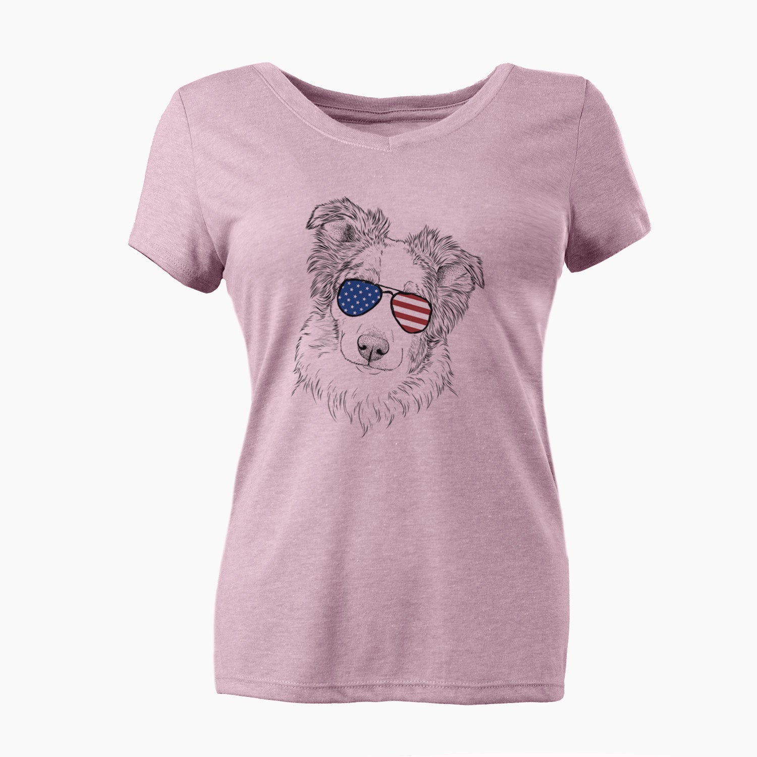USA HoneyBee the Miniature Australian Shepherd - Women's Perfect V-neck Shirt