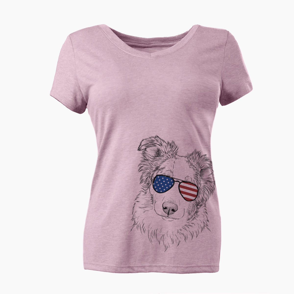 USA HoneyBee the Miniature Australian Shepherd - Women's Perfect V-neck Shirt