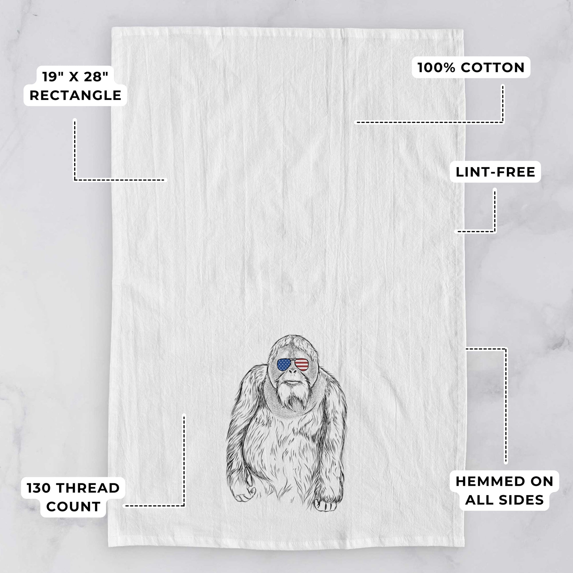 Horace the Male Orangutan Tea Towel