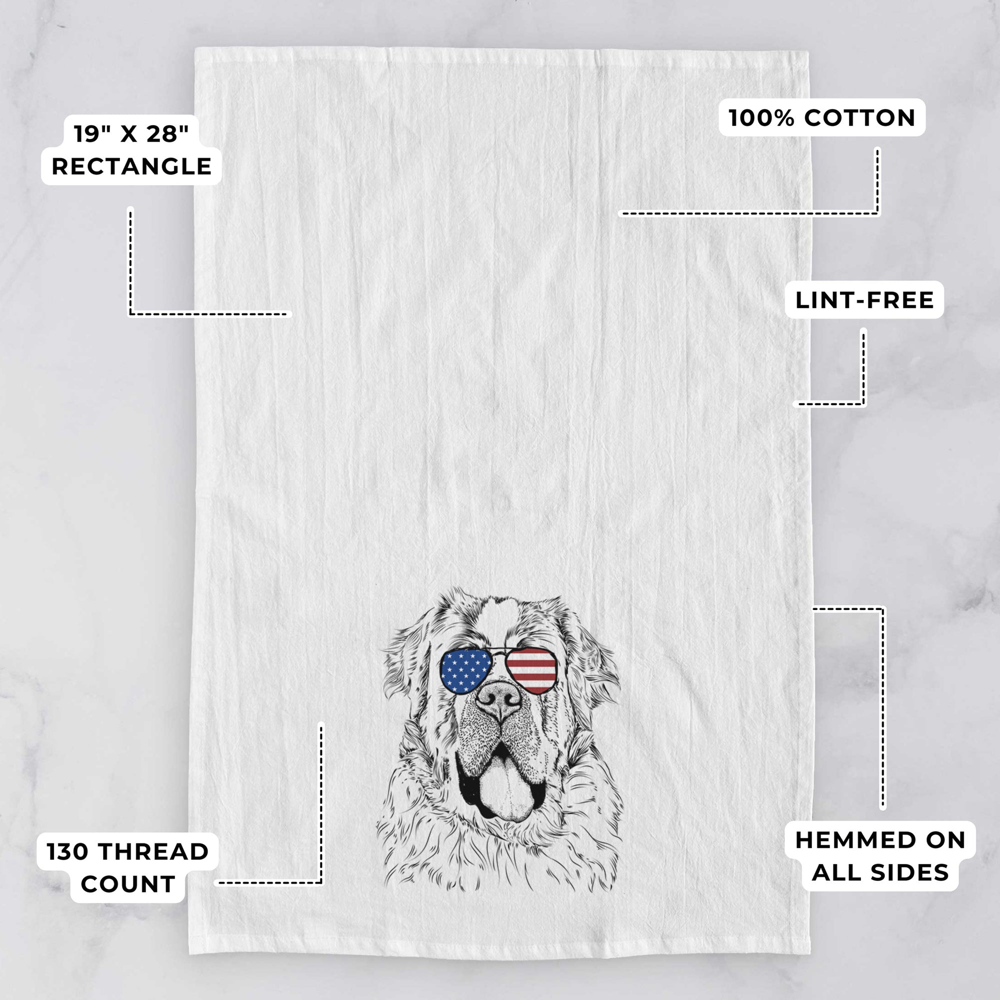 Hoss the Saint Bernard Tea Towel