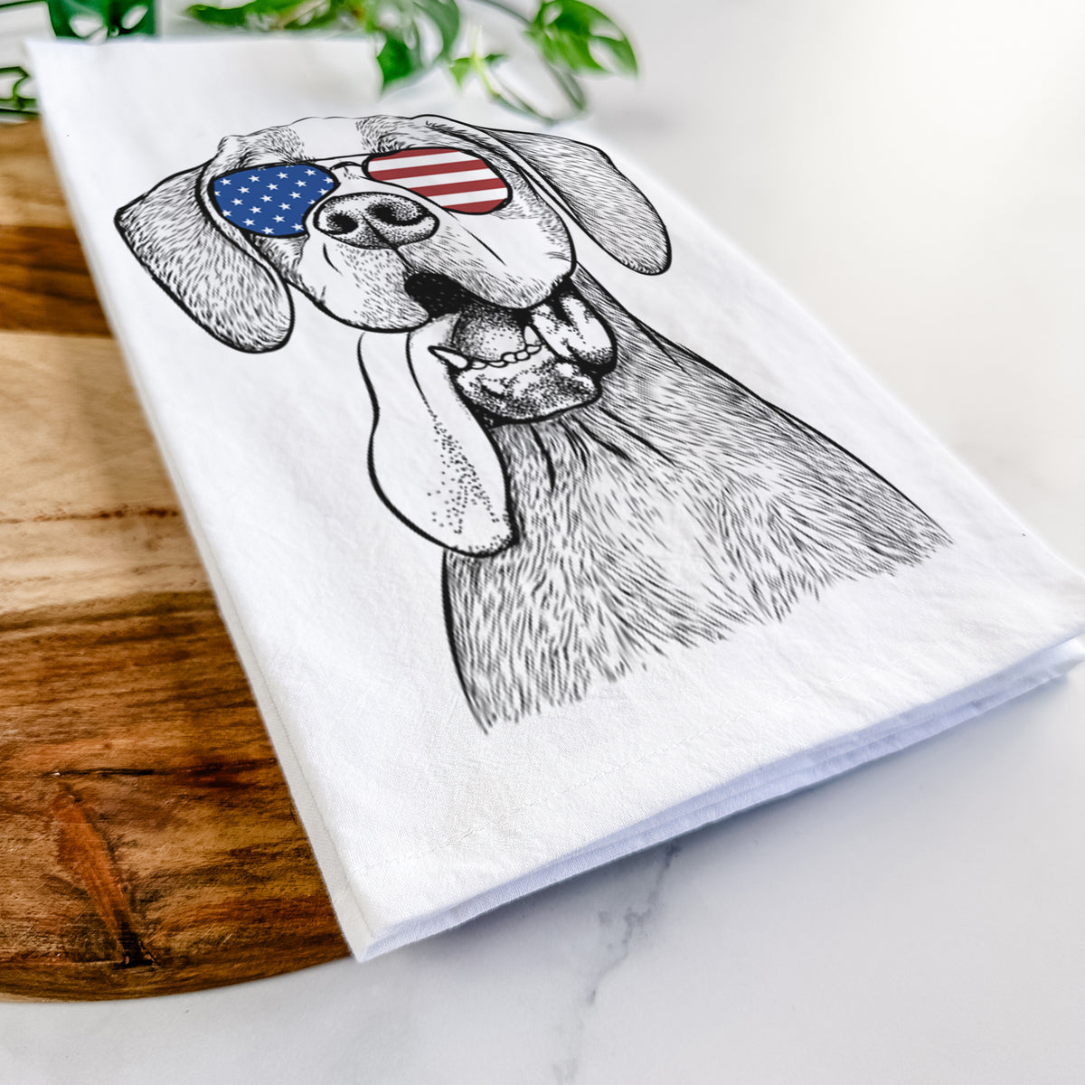 Irwin the English Pointer Tea Towel