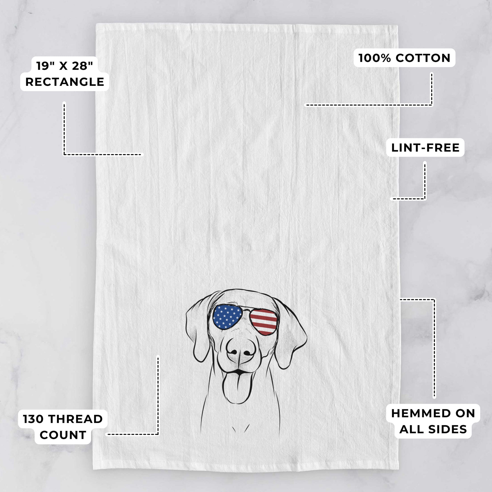 Jackson the Weimaraner Tea Towel