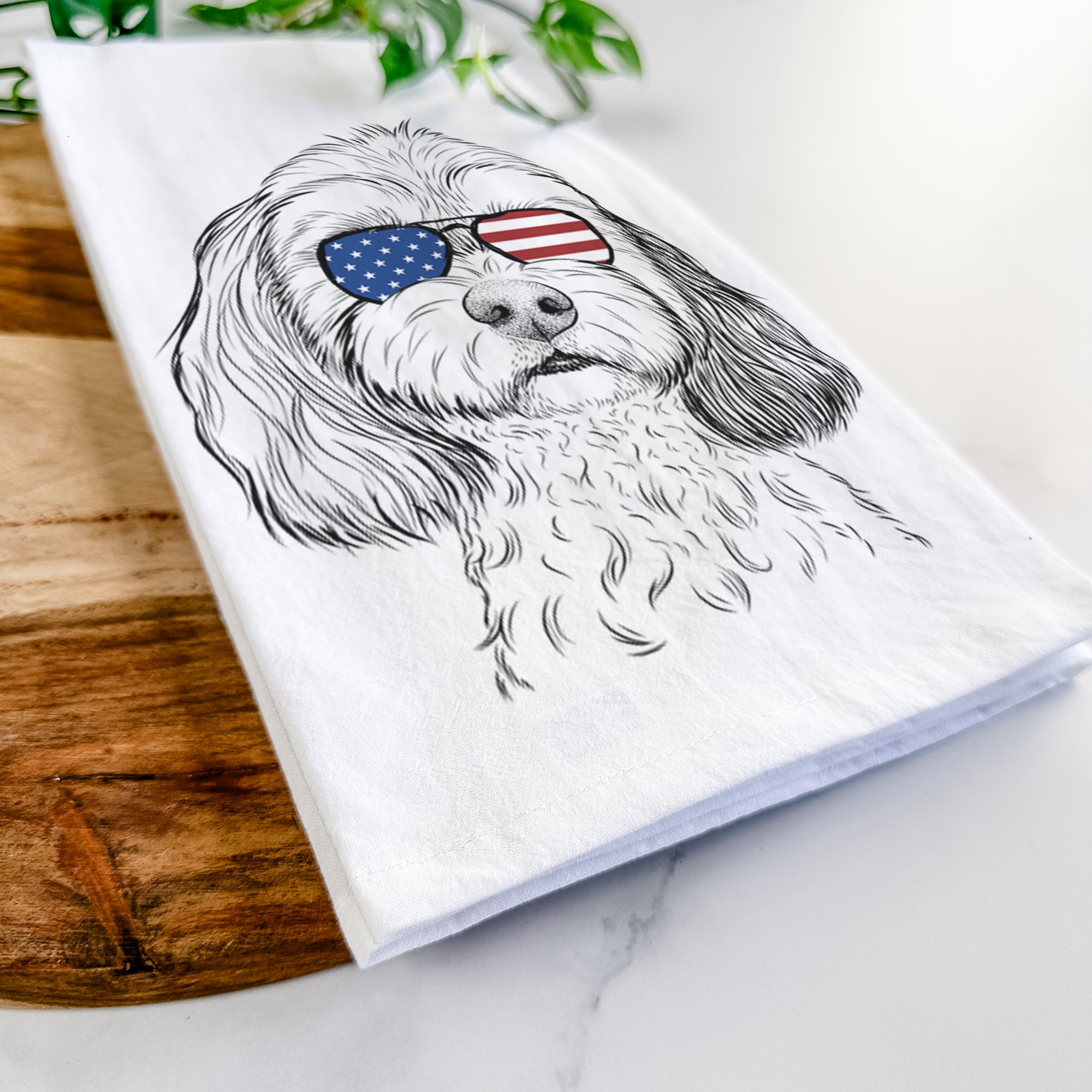 Jasper Diggins the Cavapoo Tea Towel