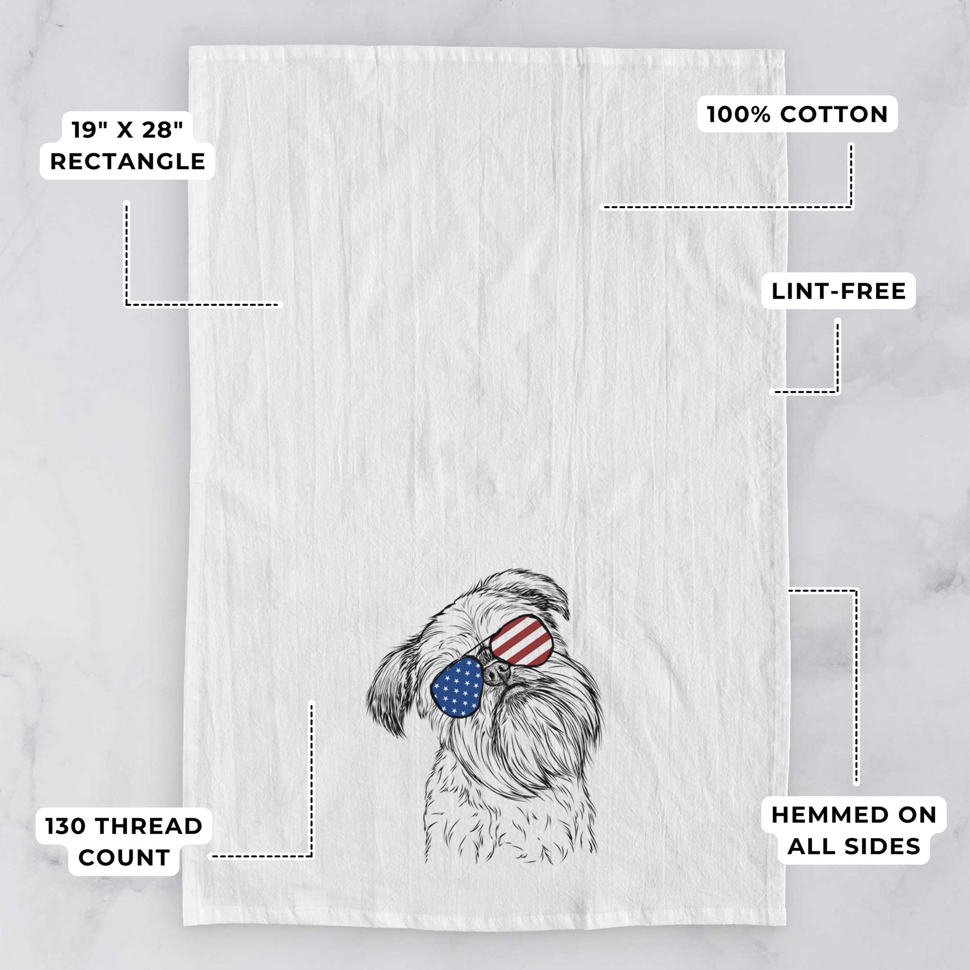 Jasper Joe the Brussels Griffon Tea Towel