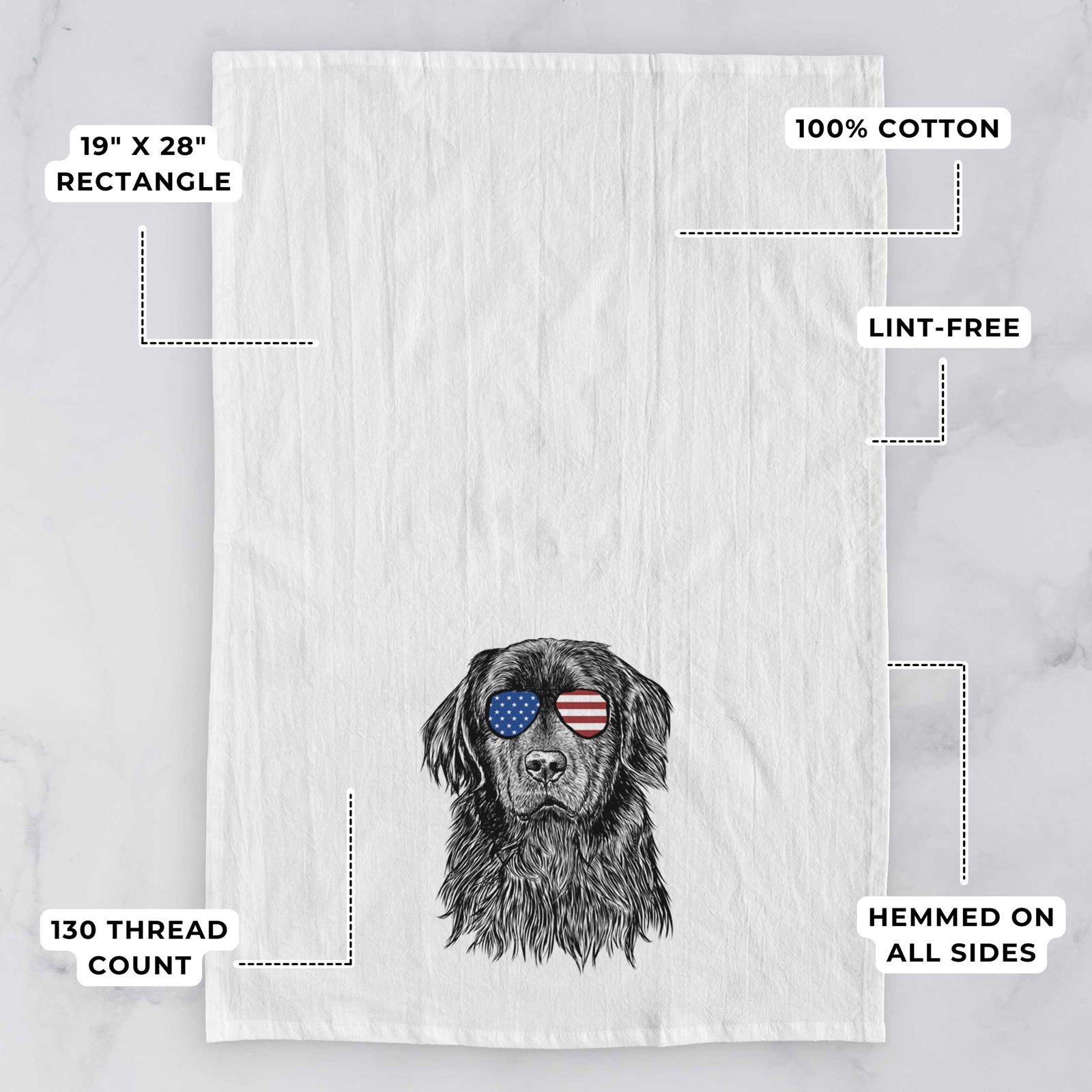 Jinx the Newfoundland Tea Towel