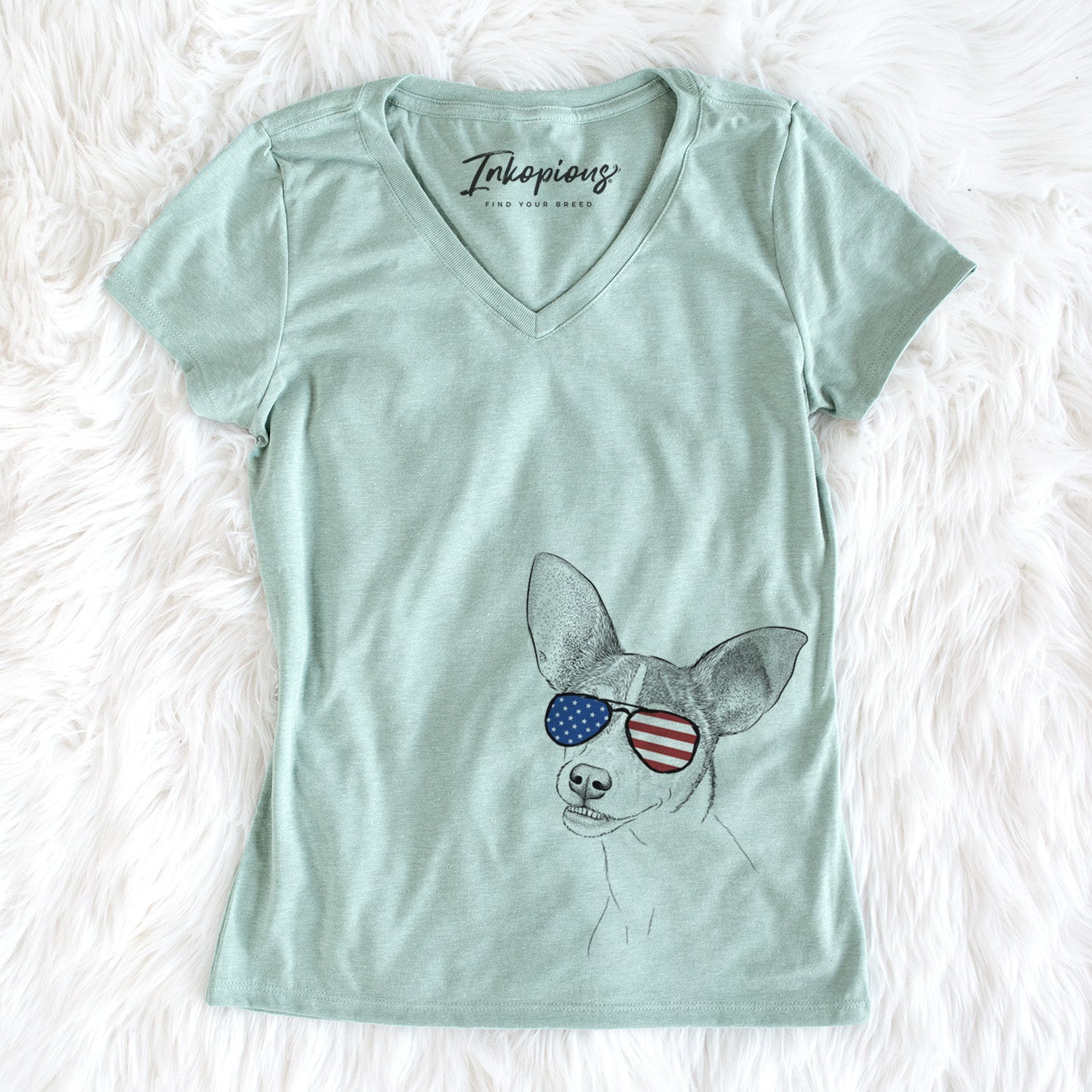 USA Kailani the Chihuahua Mix - Women's Perfect V-neck Shirt