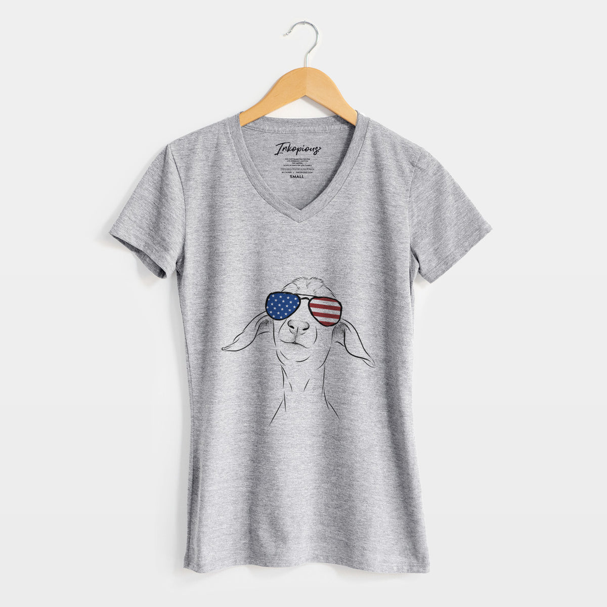 USA Kara Dune the Spanish Boer Goat - Women&#39;s Perfect V-neck Shirt