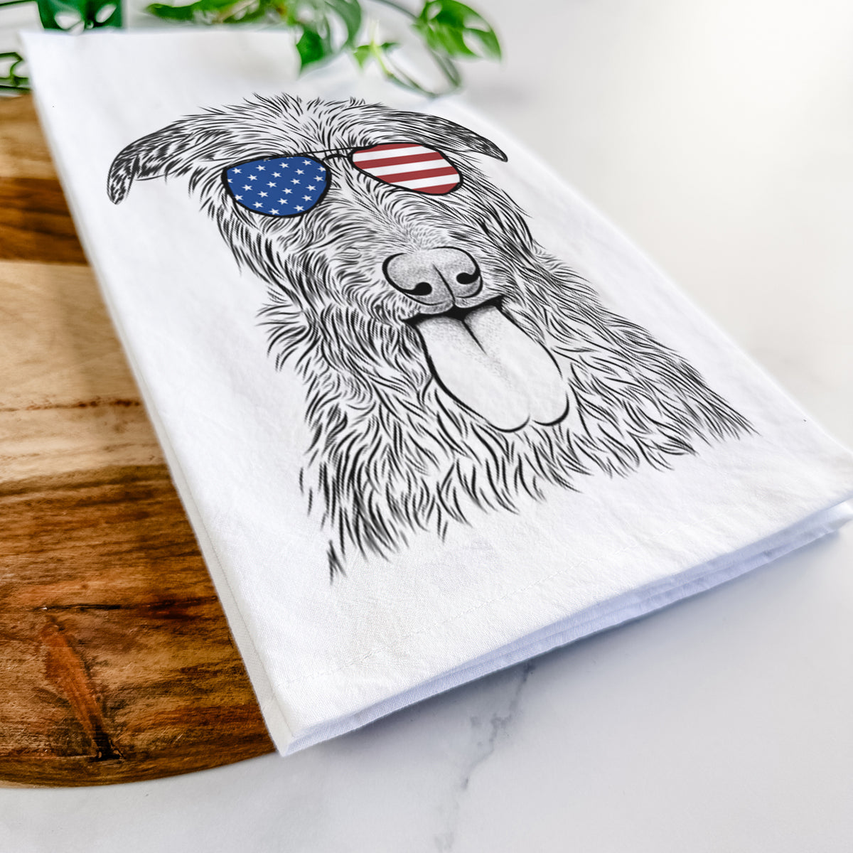 Keeva the Irish Wolfhound Tea Towel