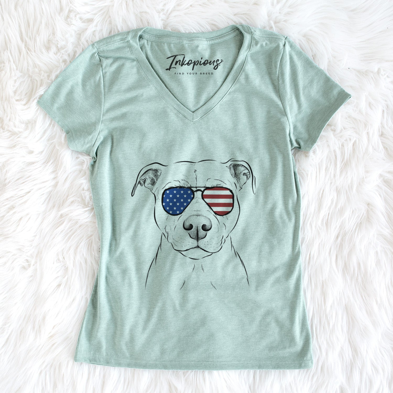 USA Khaleesi the Pitbull - Women's Perfect V-neck Shirt