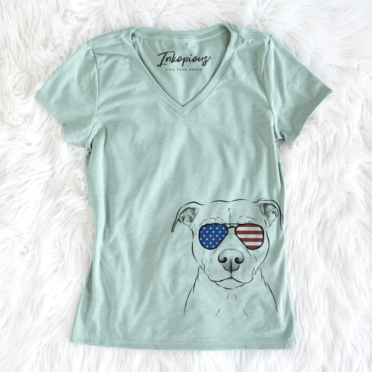 USA Khaleesi the Pitbull - Women's Perfect V-neck Shirt