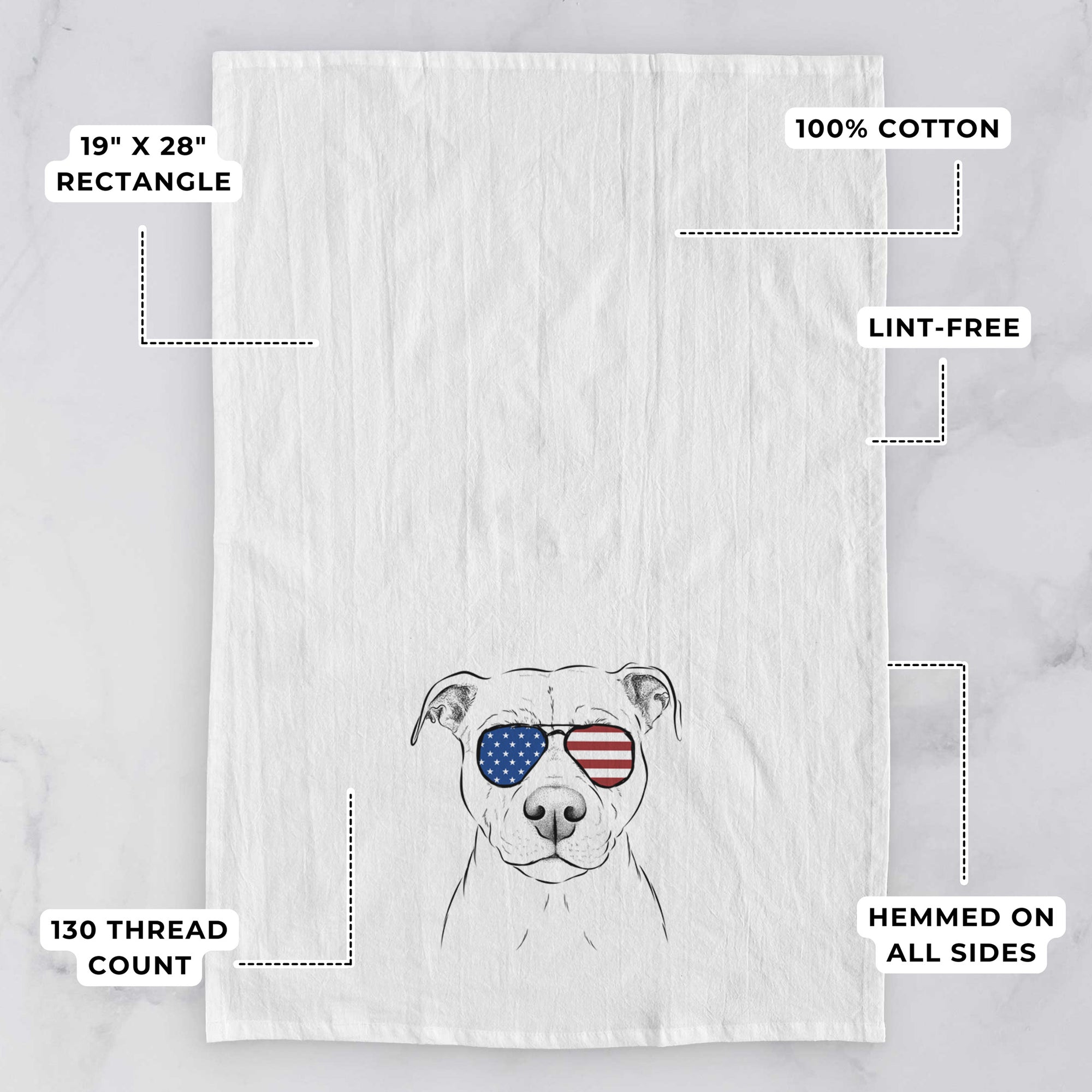 Khaleesi the Pitbull Tea Towel