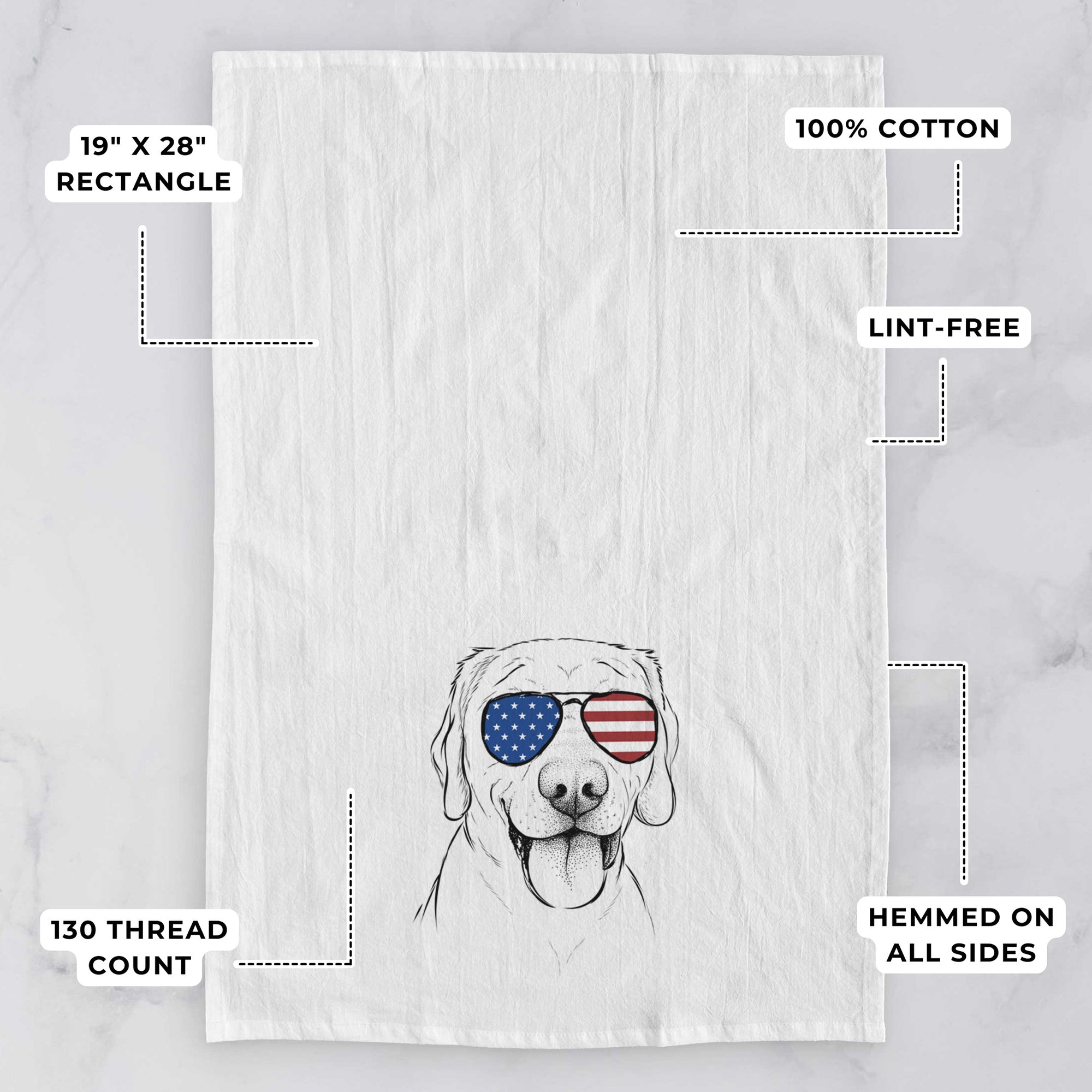 Klay the Labrador Retriever Tea Towel