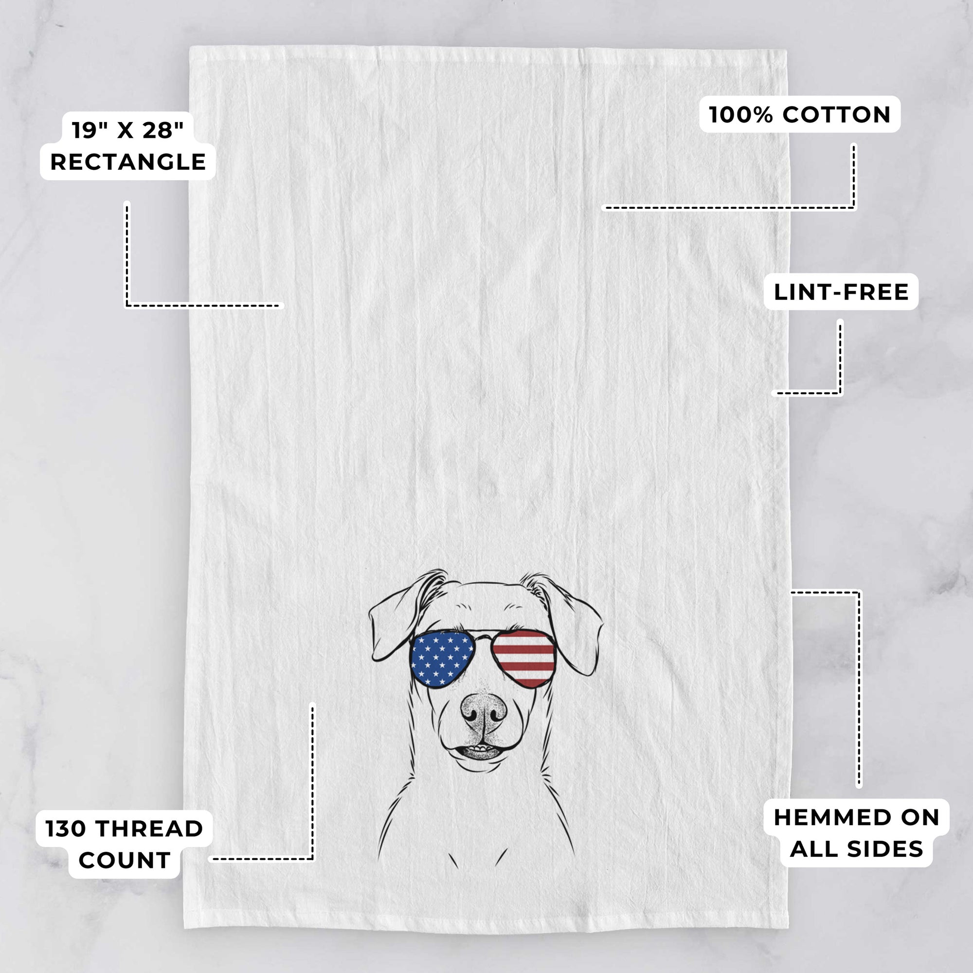 Koa the Jack Russell Terrier Tea Towel