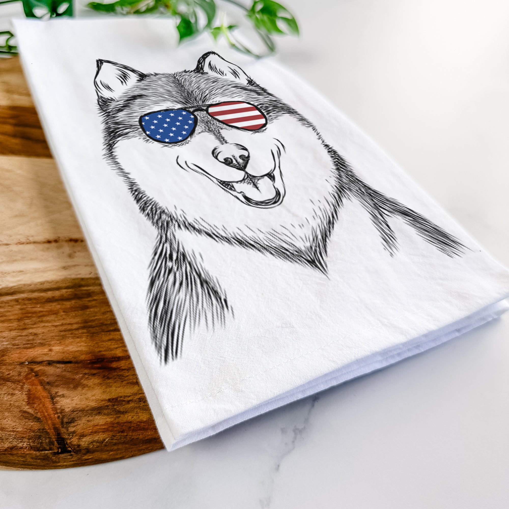 Koda the Siberian Husky Tea Towel