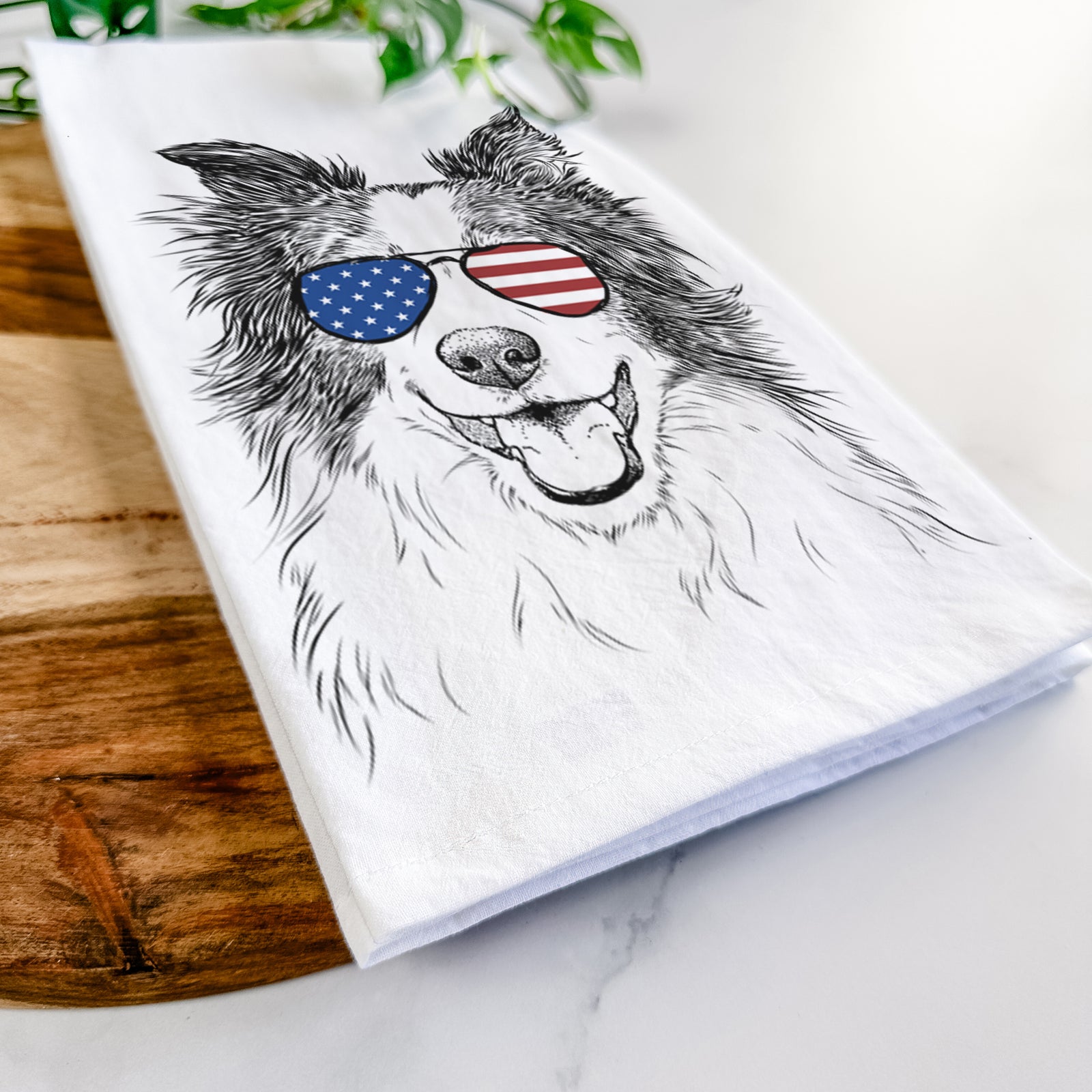 Kylee the Border Collie Tea Towel