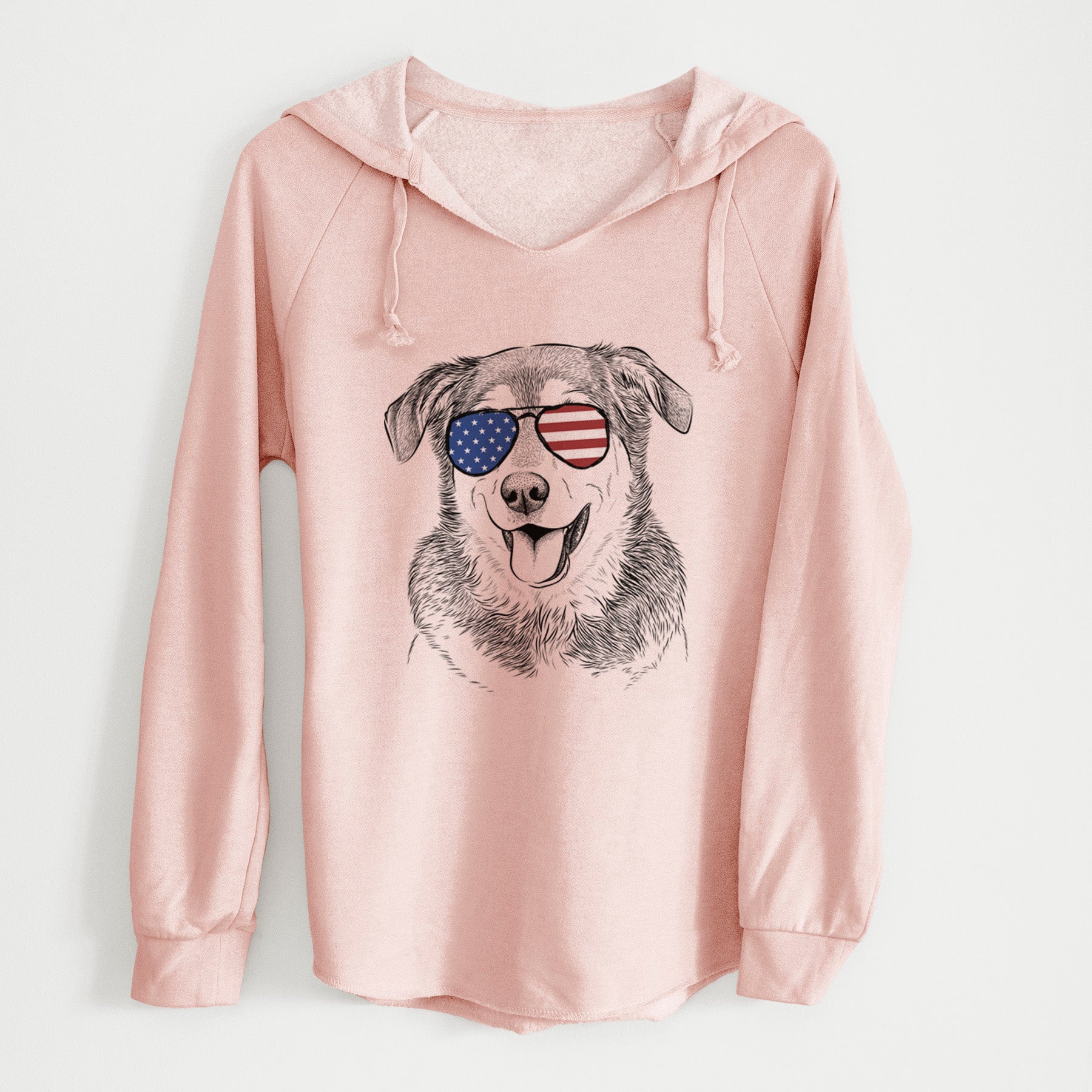 USA Lance the Lab/Shepherd Mix - Cali Wave Hooded Sweatshirt