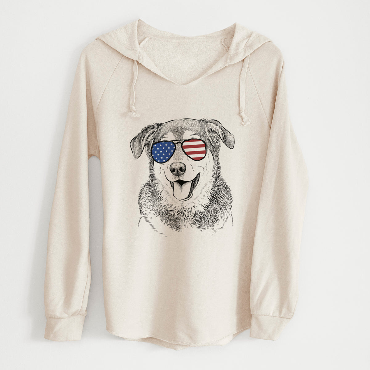 USA Lance the Lab/Shepherd Mix - Cali Wave Hooded Sweatshirt