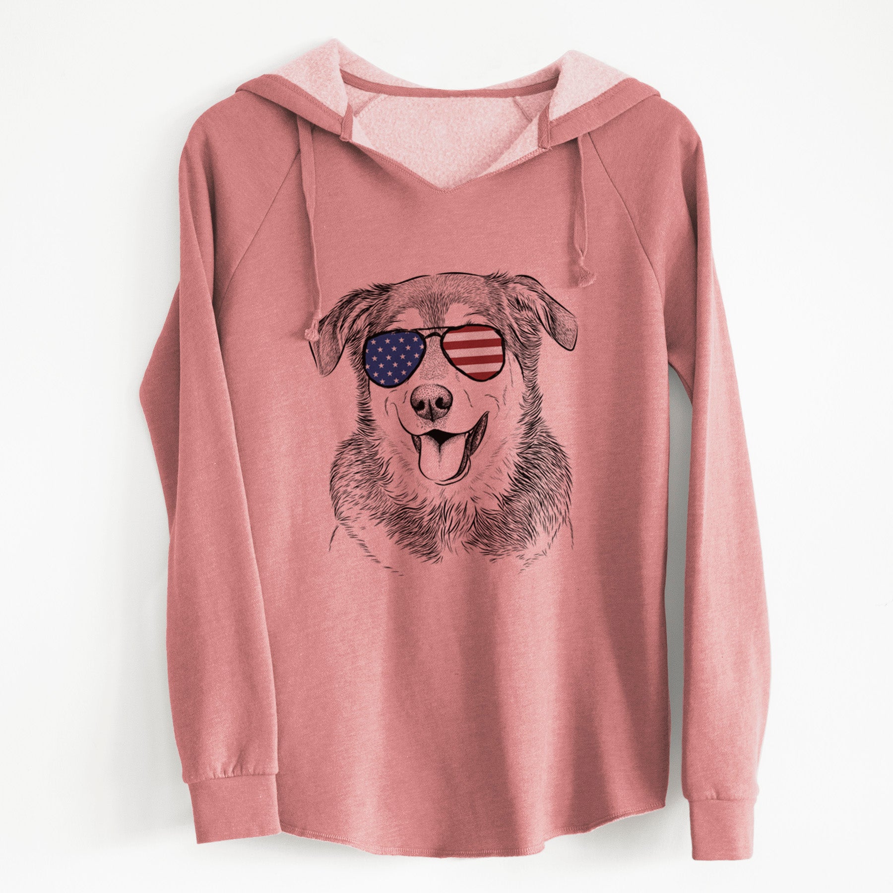 USA Lance the Lab/Shepherd Mix - Cali Wave Hooded Sweatshirt