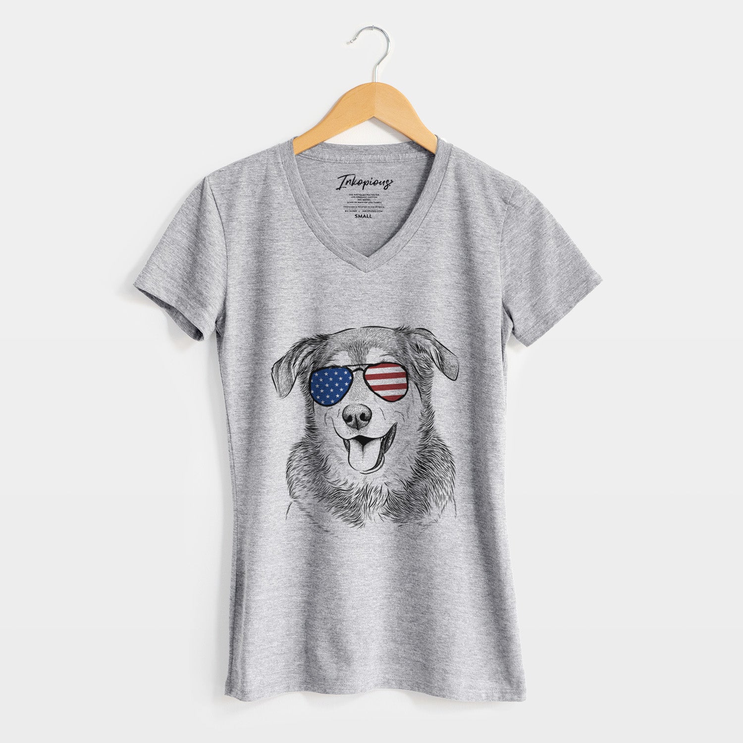 USA Lance the Lab/Shepherd Mix - Women's Perfect V-neck Shirt