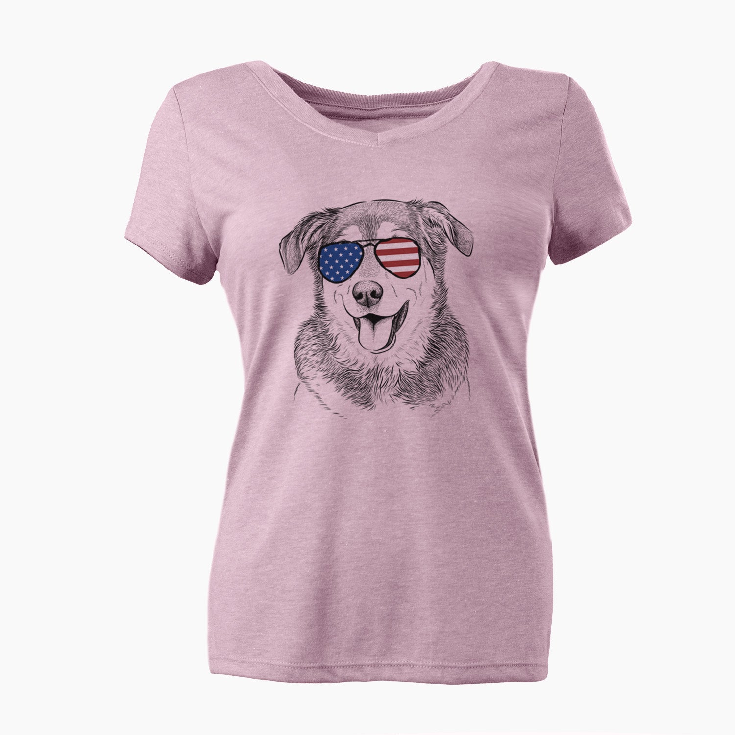 USA Lance the Lab/Shepherd Mix - Women's Perfect V-neck Shirt