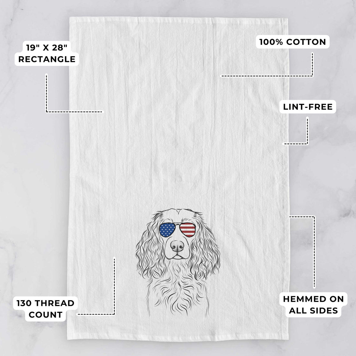 Landry the Boykin Spaniel Tea Towel
