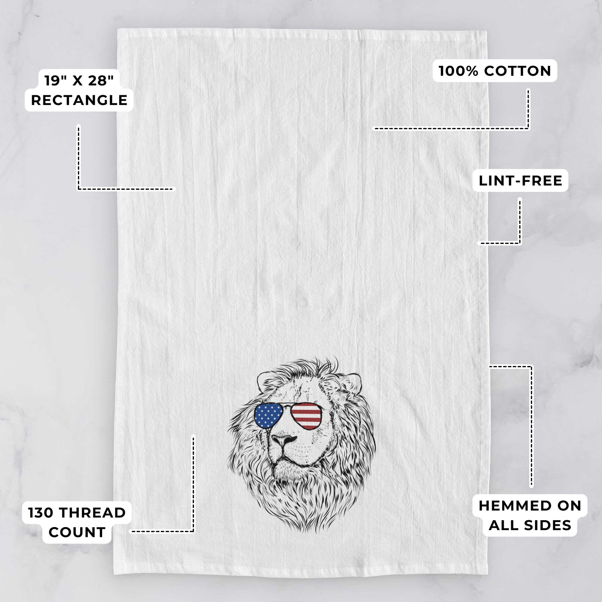 Lenny the Lion Tea Towel