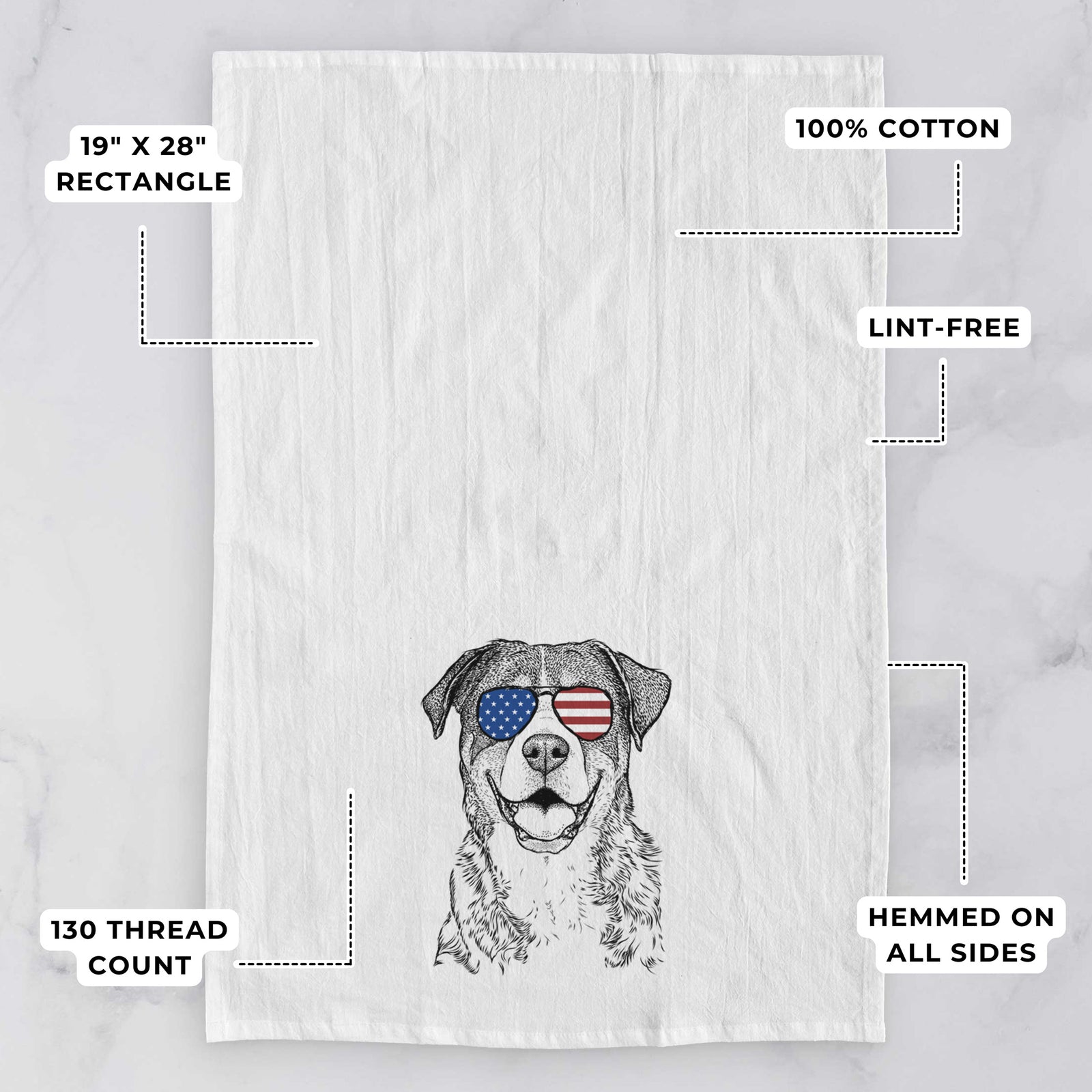 Leon the Greater Swiss Mountain Dog Tea Towel