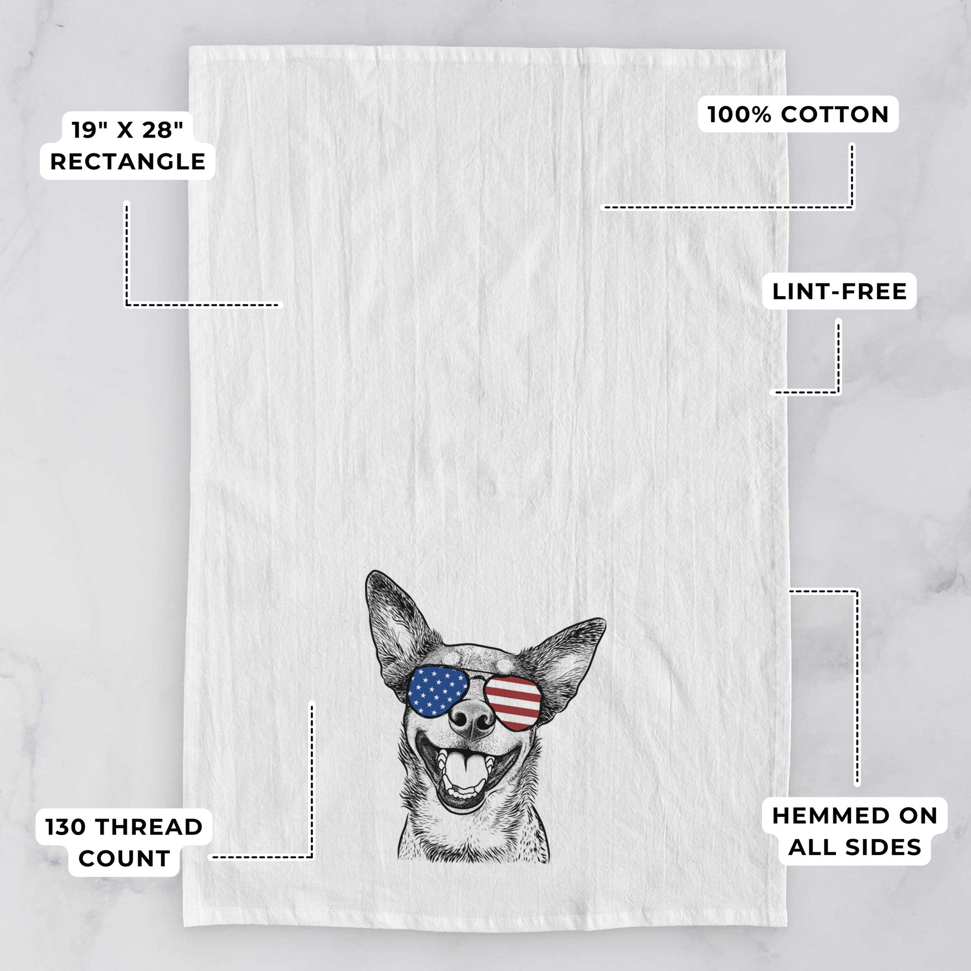 Lily the Australian Cattle Dog Tea Towel