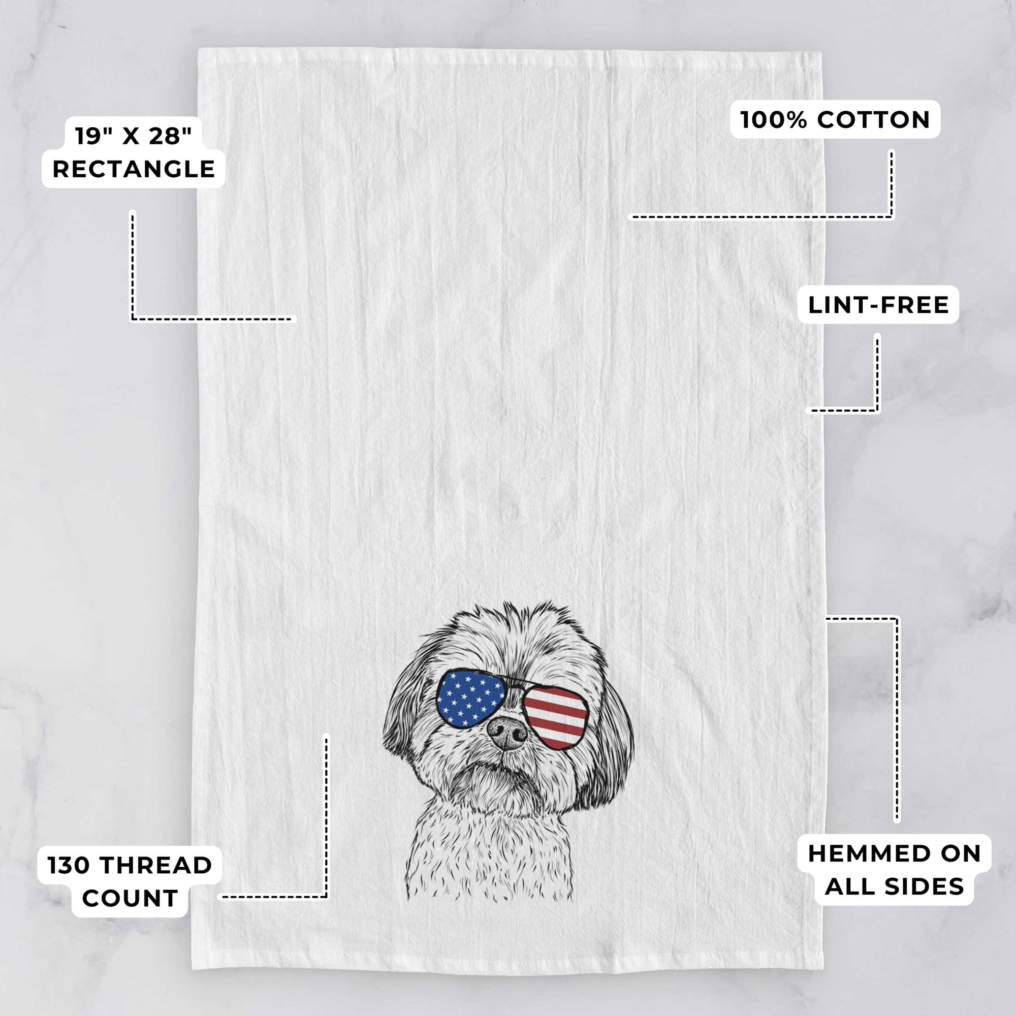 Lucy the Shorkie Tea Towel