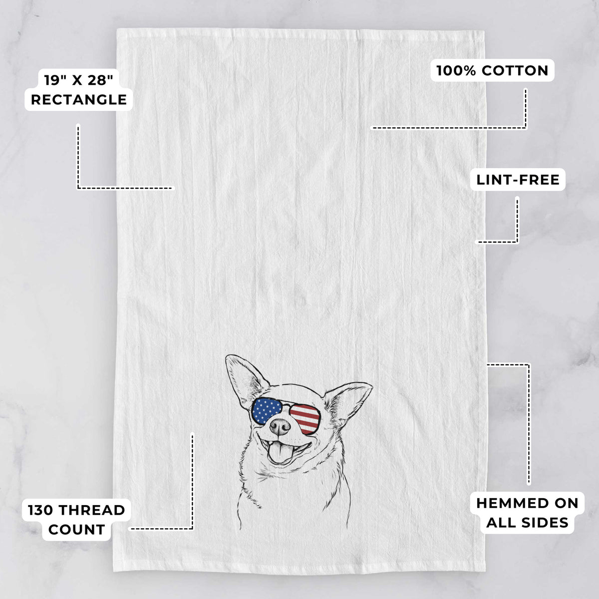 Maddison Pearl the Chihuahua Tea Towel