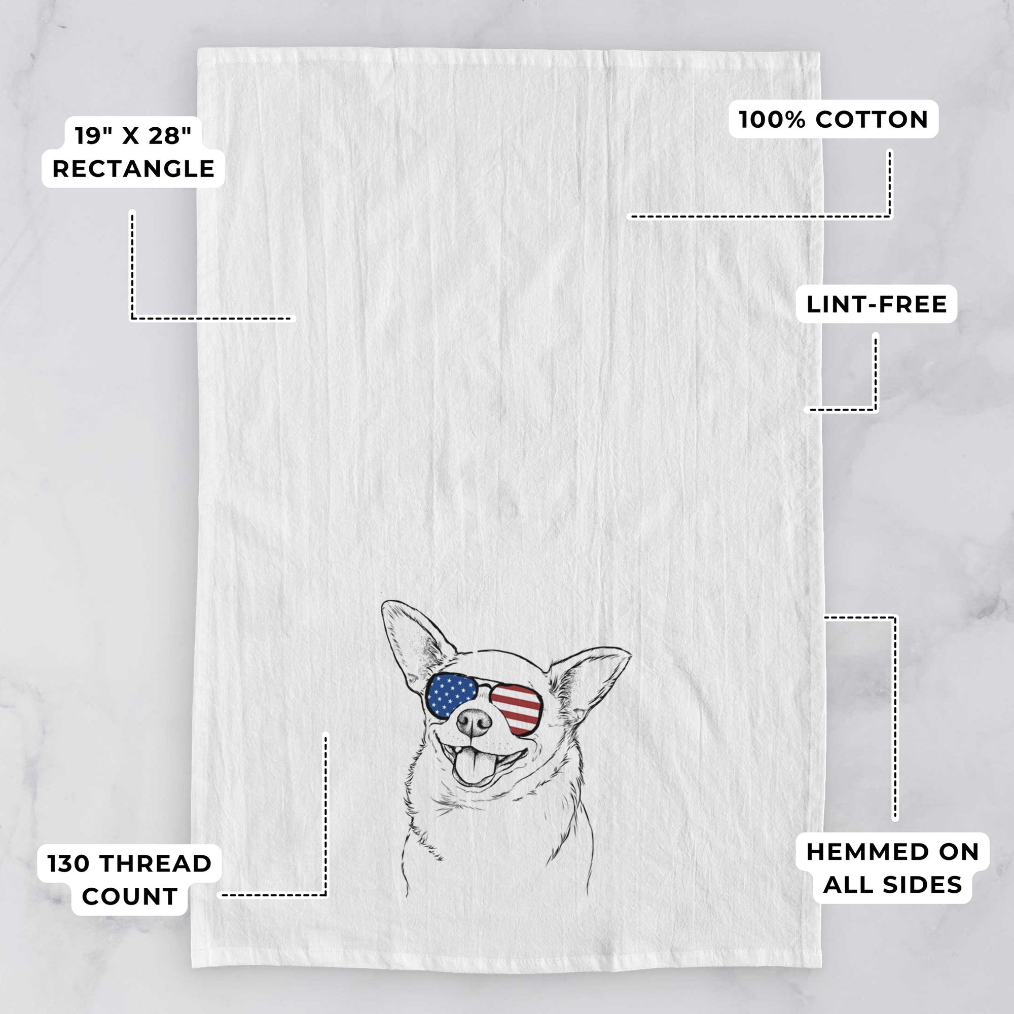 Maddison Pearl the Chihuahua Tea Towel