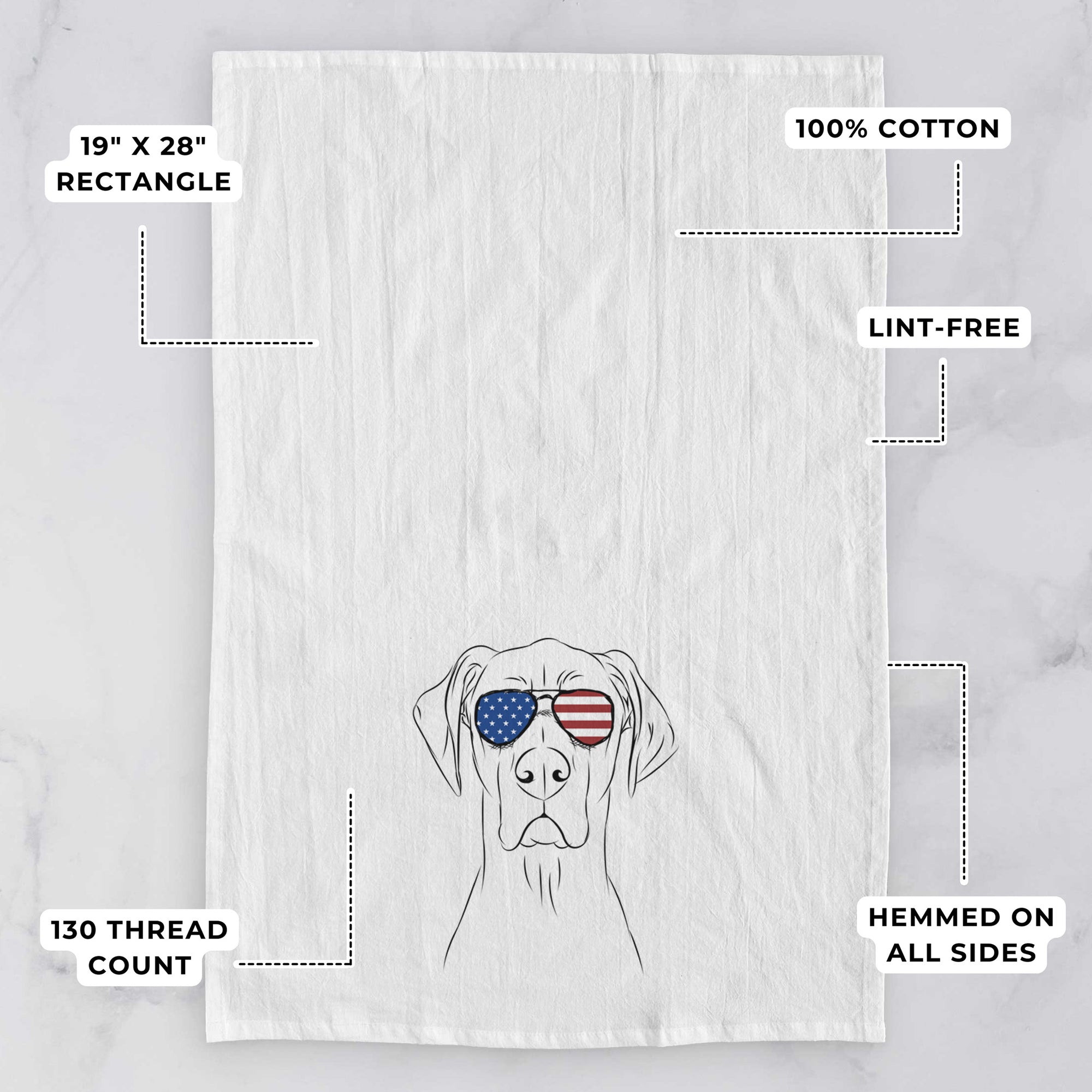 Maddox the Great Dane Tea Towel