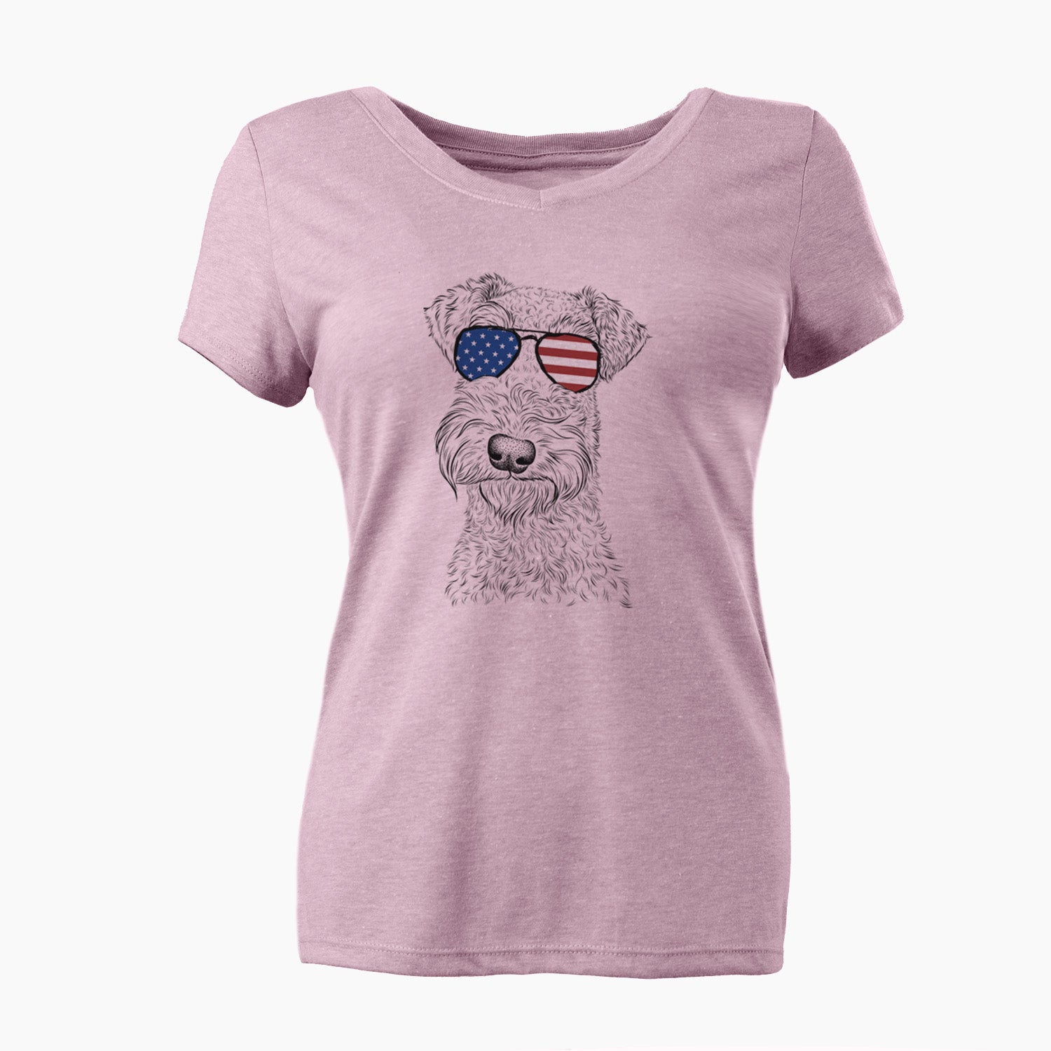 USA Roc Haven Maggie May the Airedale Terrier - Women's Perfect V-neck Shirt