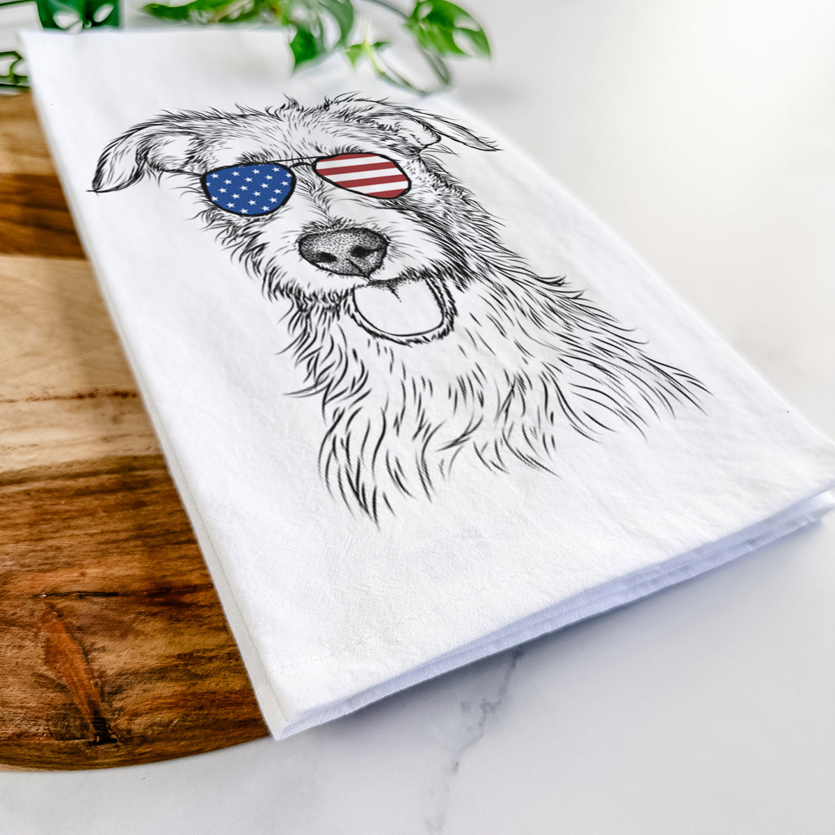 Maggie the Terrier Mix Tea Towel