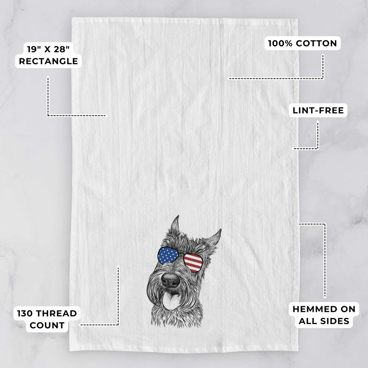 Magnus the Scottish Terrier Tea Towel