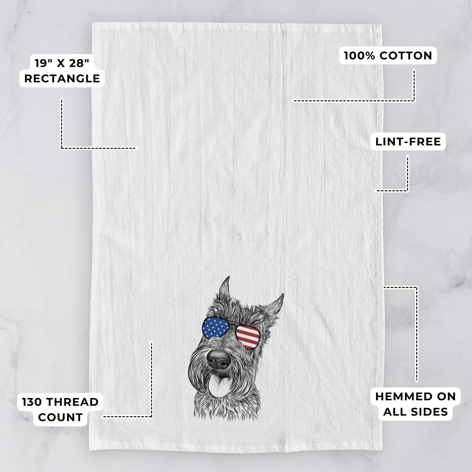 Magnus the Scottish Terrier Tea Towel