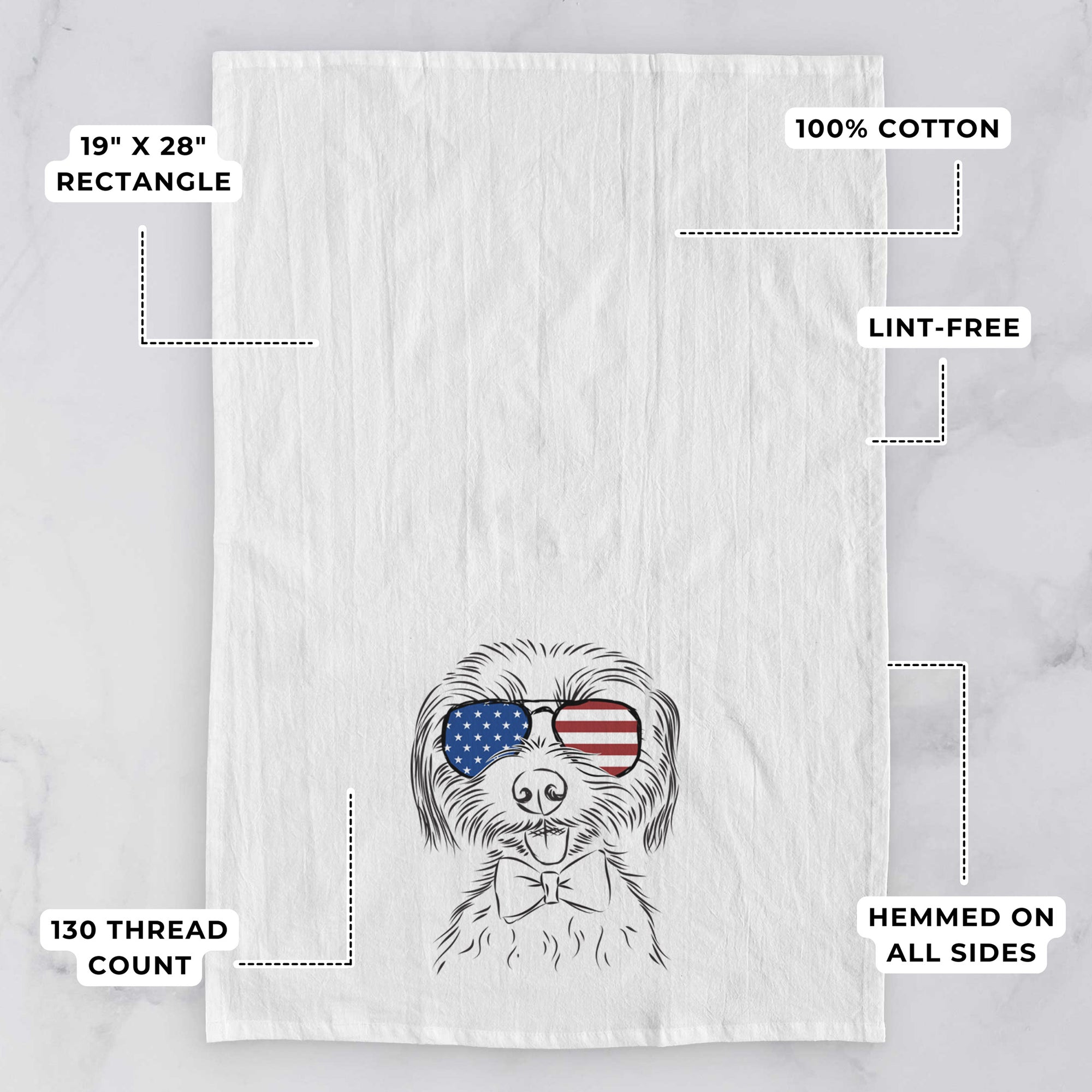 Mater the Yorkshire Terrier Tea Towel